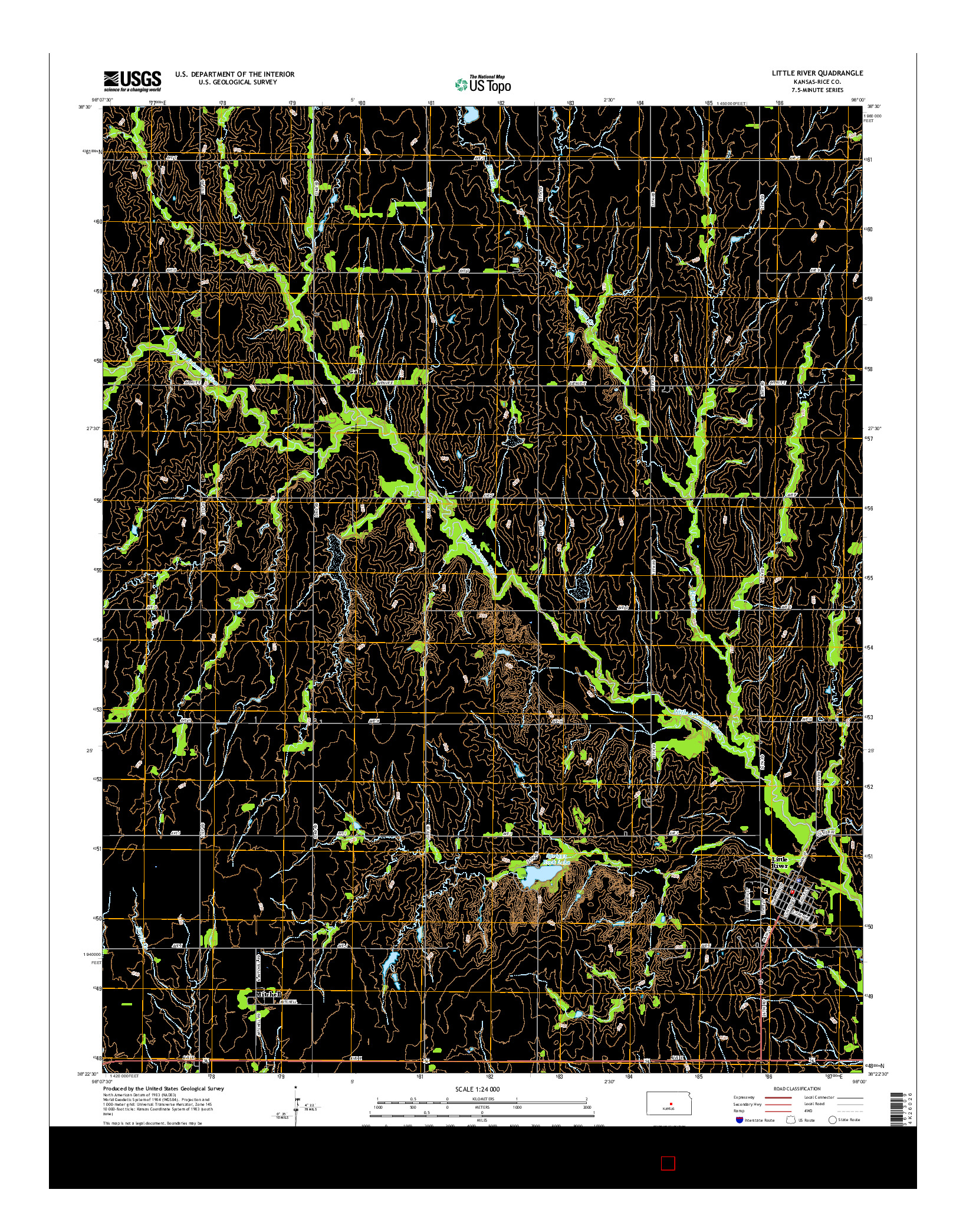 USGS US TOPO 7.5-MINUTE MAP FOR LITTLE RIVER, KS 2015