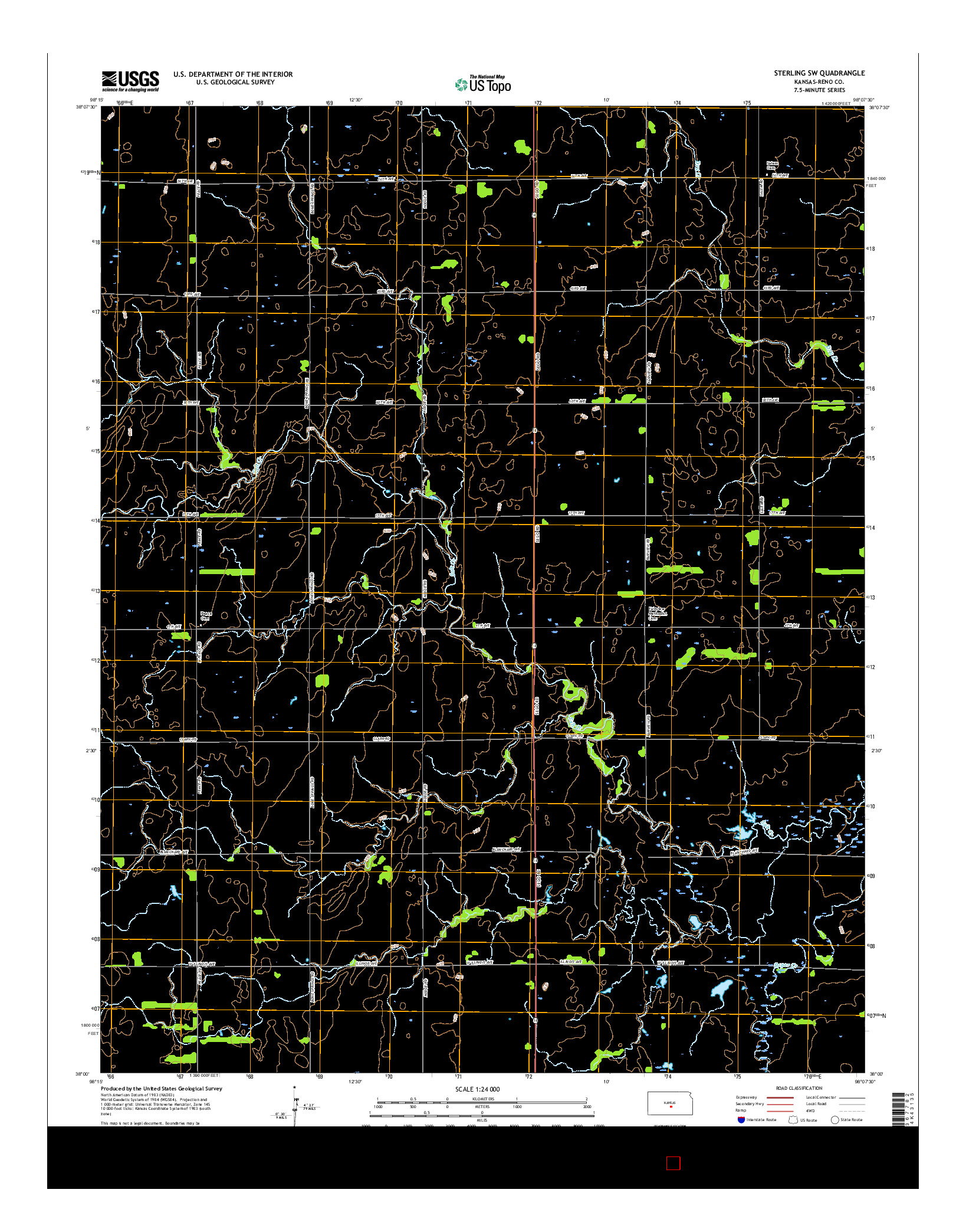 USGS US TOPO 7.5-MINUTE MAP FOR STERLING SW, KS 2015