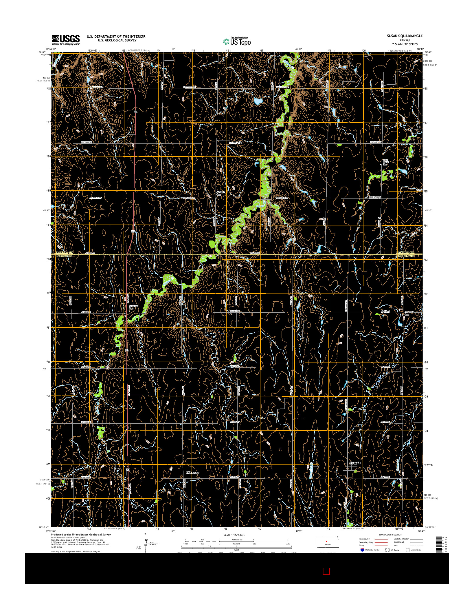 USGS US TOPO 7.5-MINUTE MAP FOR SUSANK, KS 2015