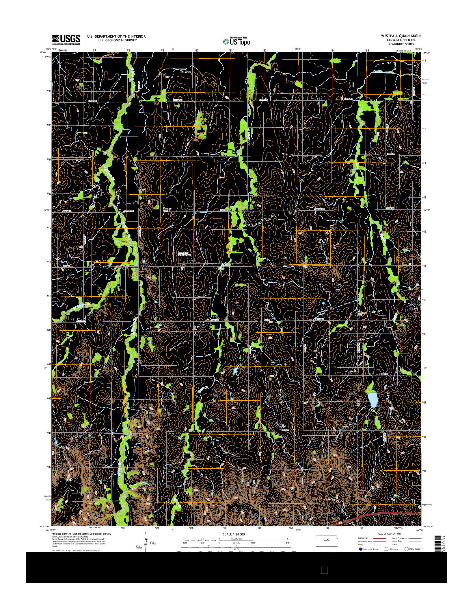 USGS US TOPO 7.5-MINUTE MAP FOR WESTFALL, KS 2015