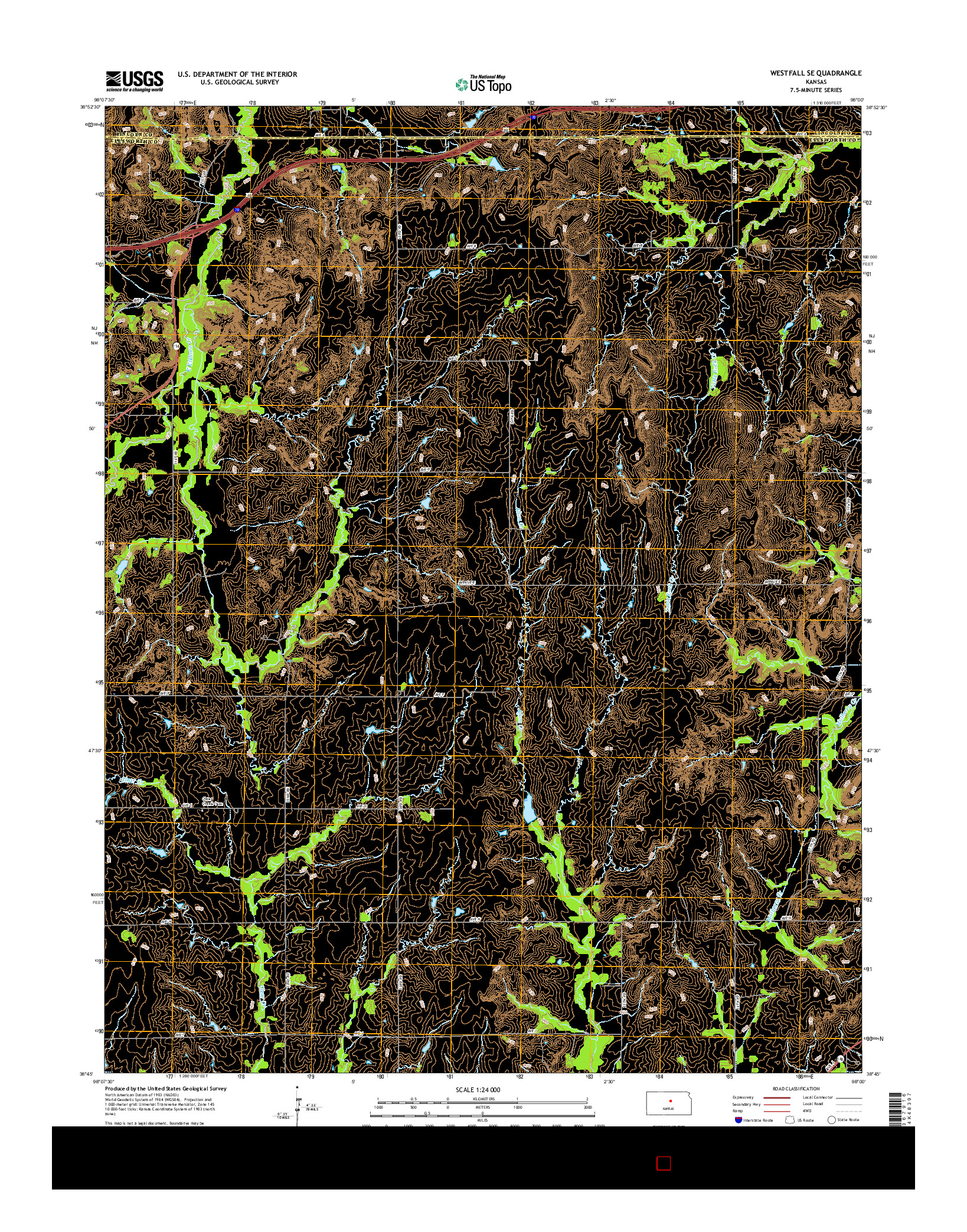 USGS US TOPO 7.5-MINUTE MAP FOR WESTFALL SE, KS 2015