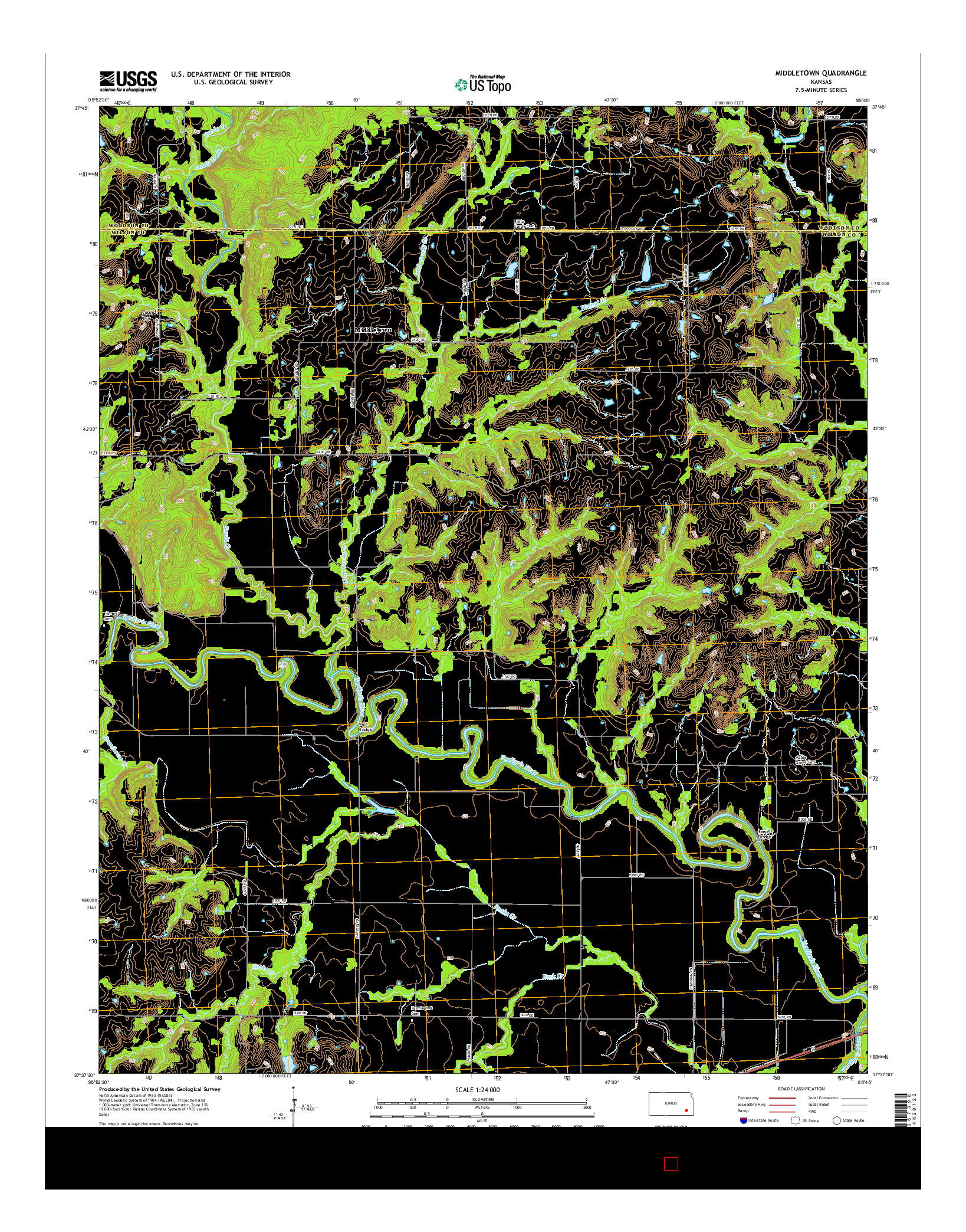 USGS US TOPO 7.5-MINUTE MAP FOR MIDDLETOWN, KS 2015