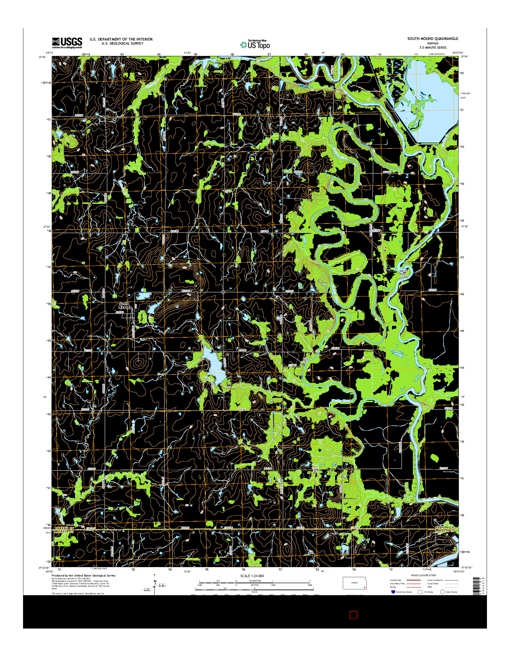 USGS US TOPO 7.5-MINUTE MAP FOR SOUTH MOUND, KS 2015
