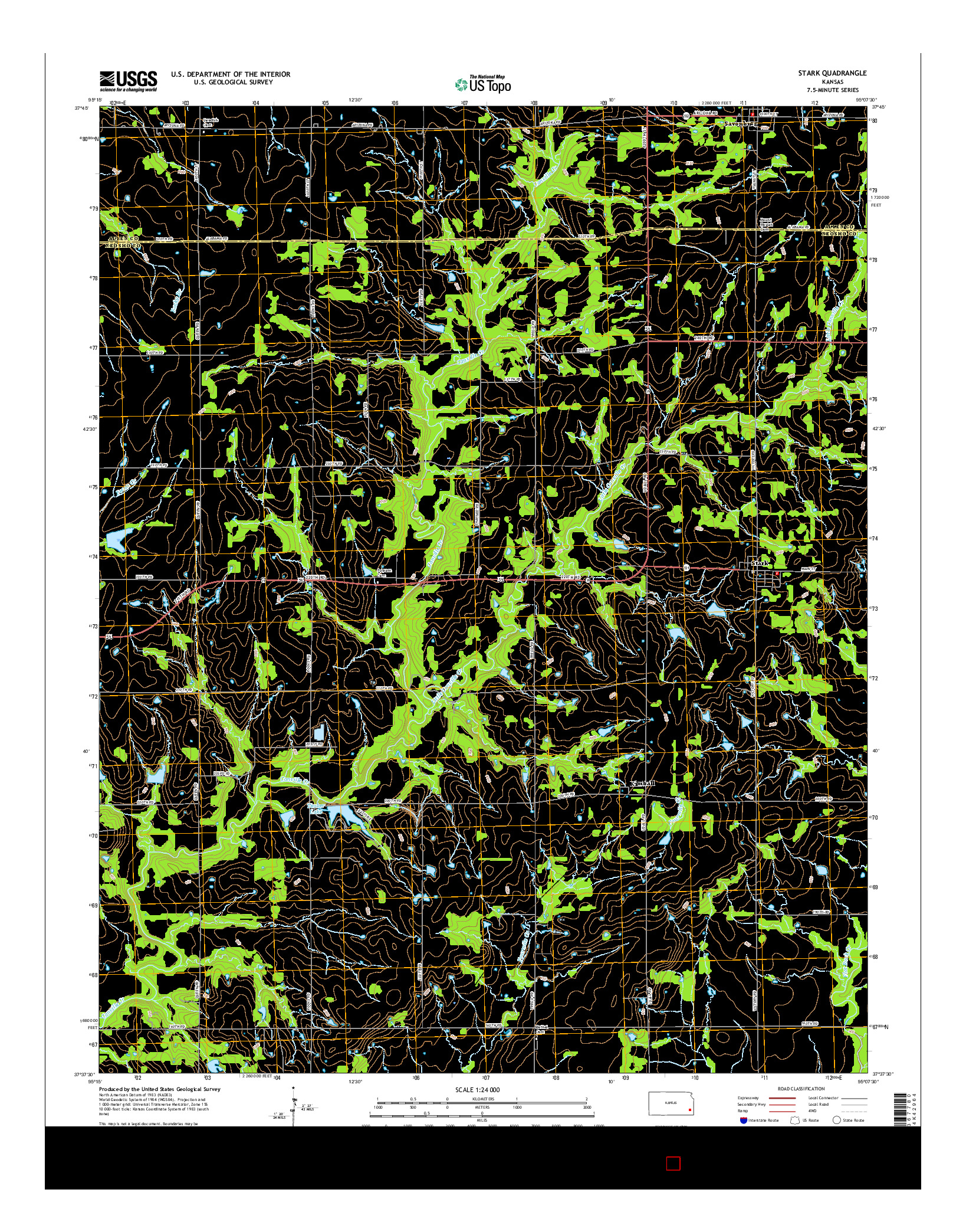 USGS US TOPO 7.5-MINUTE MAP FOR STARK, KS 2015