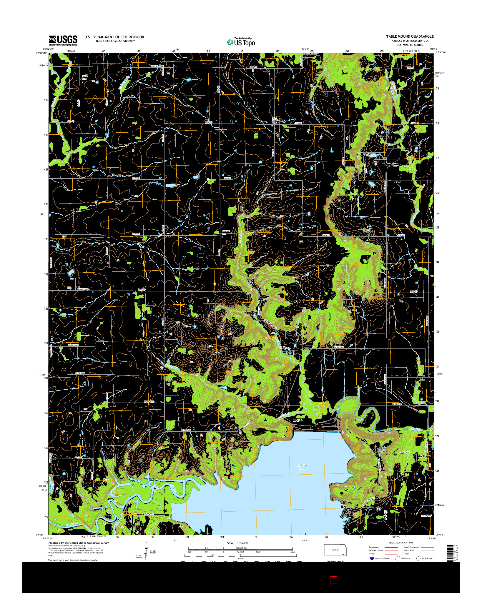 USGS US TOPO 7.5-MINUTE MAP FOR TABLE MOUND, KS 2015