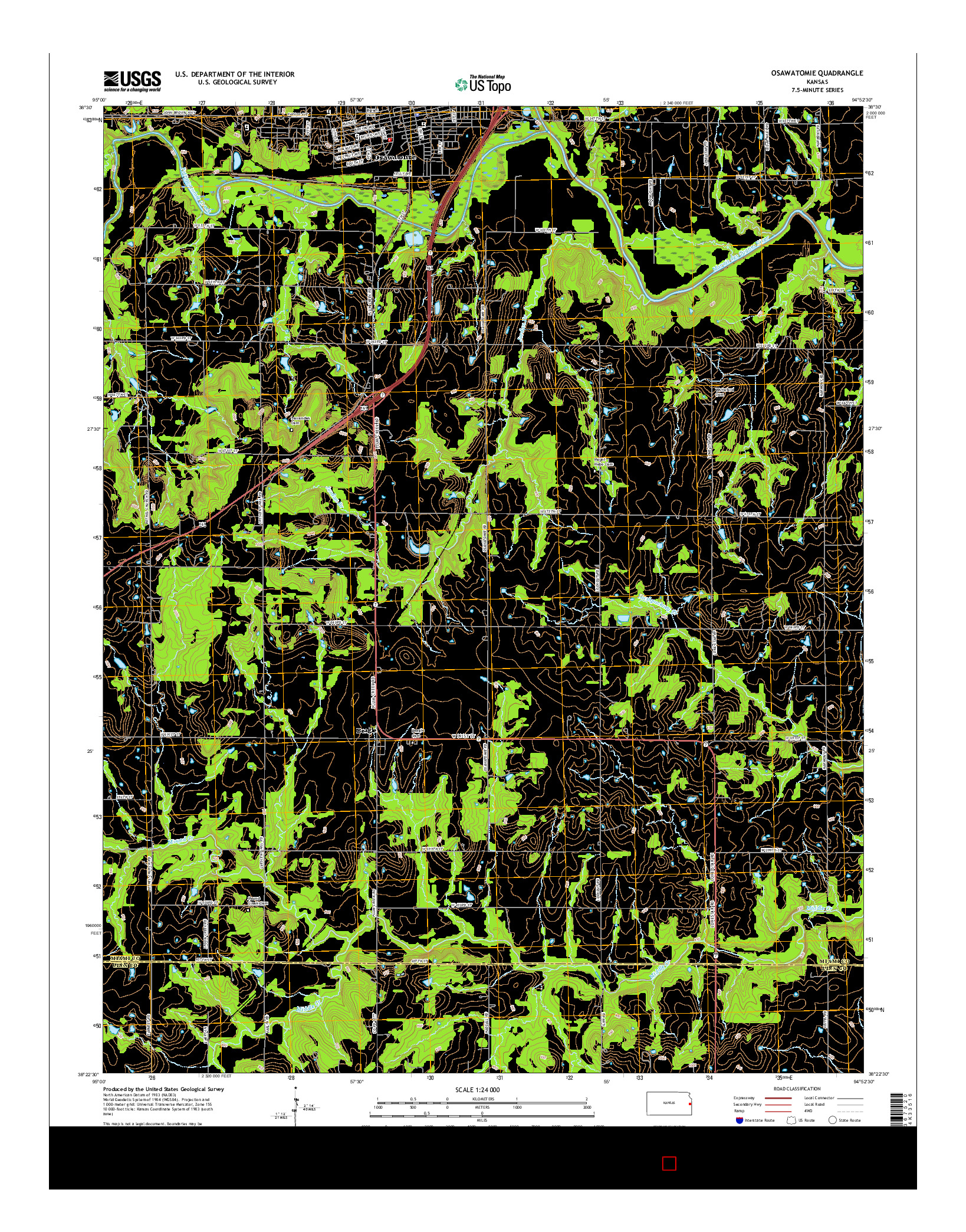 USGS US TOPO 7.5-MINUTE MAP FOR OSAWATOMIE, KS 2015