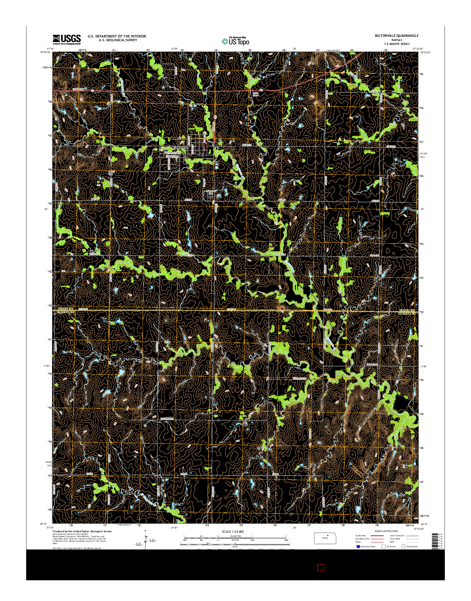 USGS US TOPO 7.5-MINUTE MAP FOR MILTONVALE, KS 2015