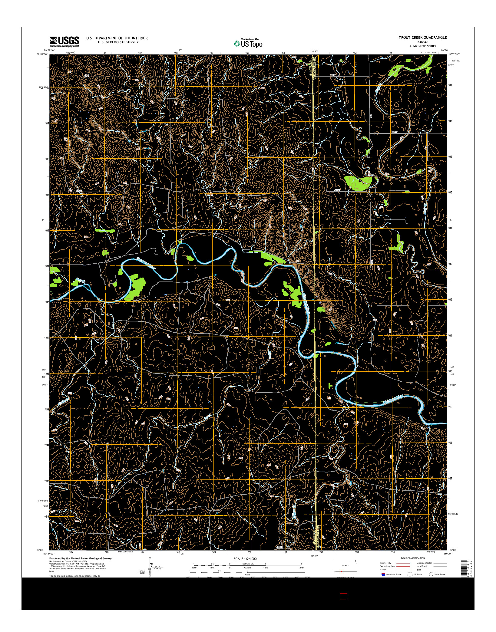 USGS US TOPO 7.5-MINUTE MAP FOR TROUT CREEK, KS 2015