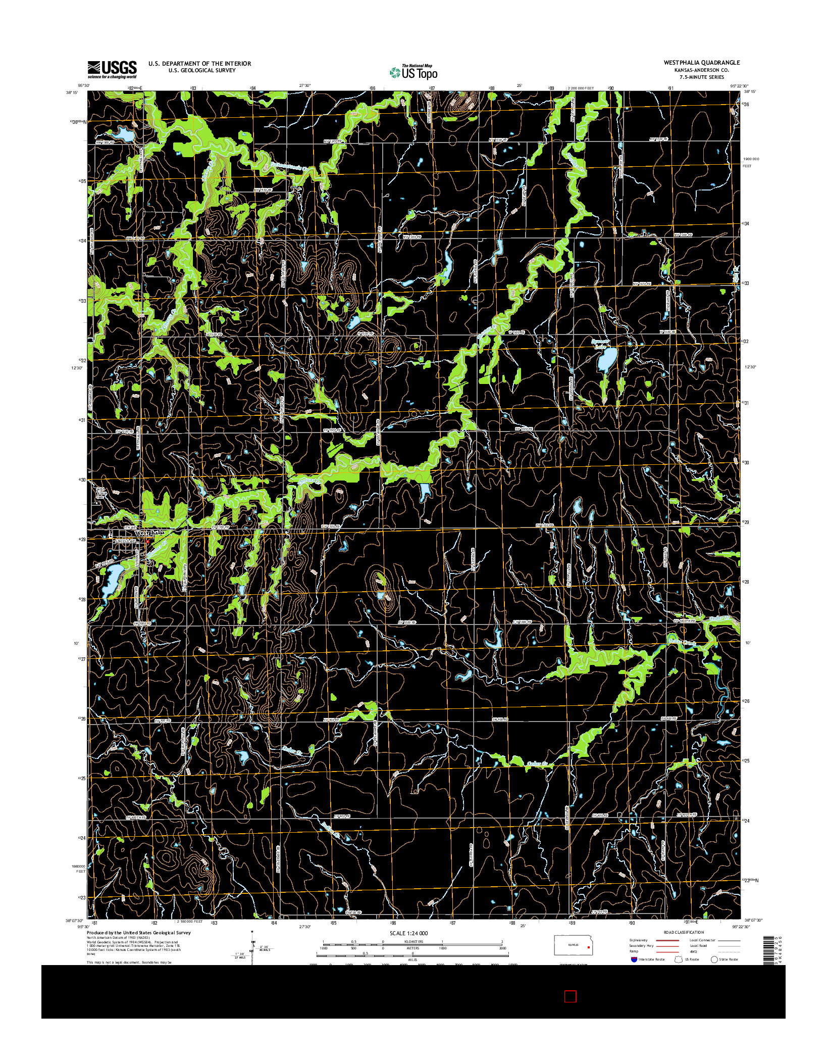 USGS US TOPO 7.5-MINUTE MAP FOR WESTPHALIA, KS 2015