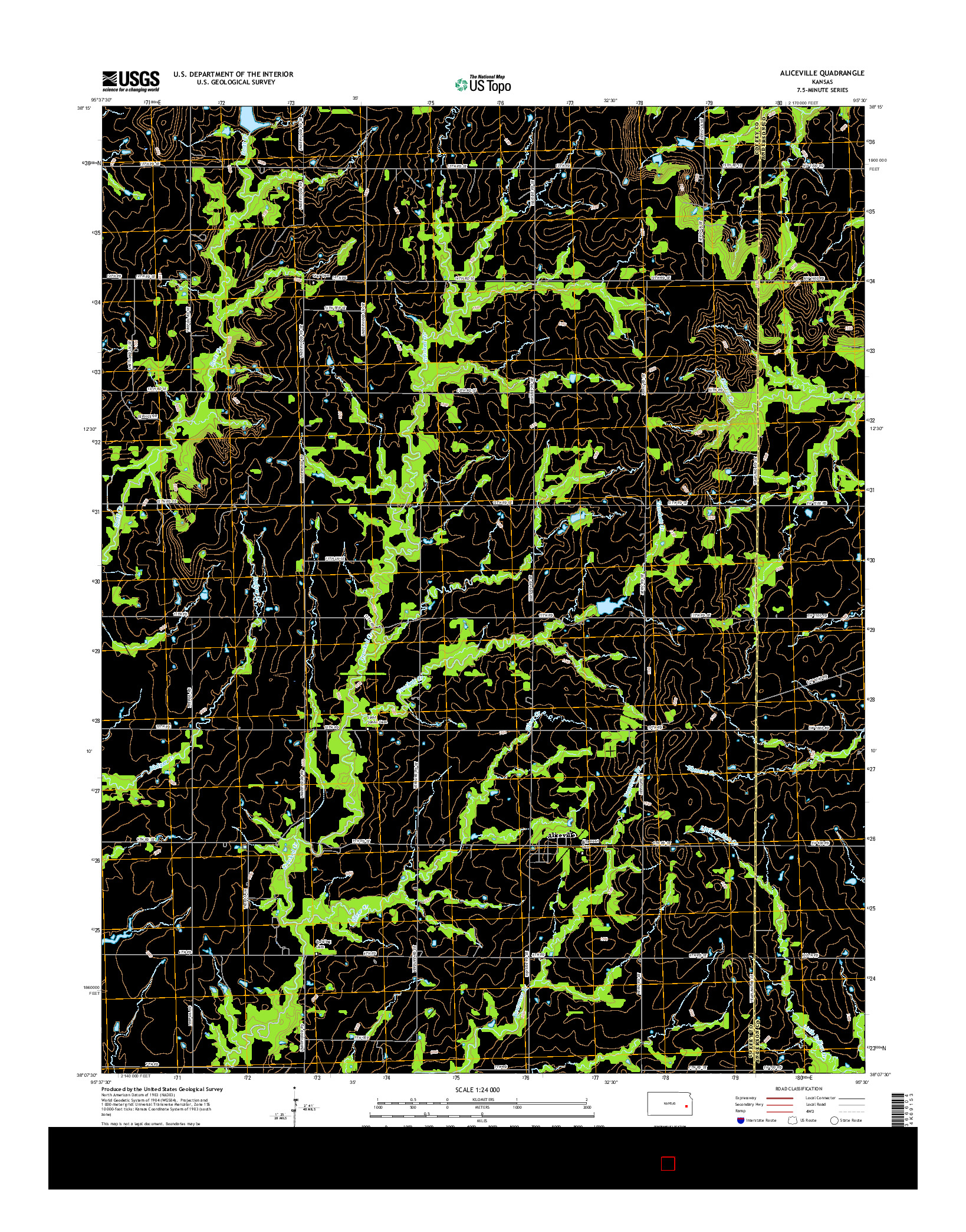 USGS US TOPO 7.5-MINUTE MAP FOR ALICEVILLE, KS 2015