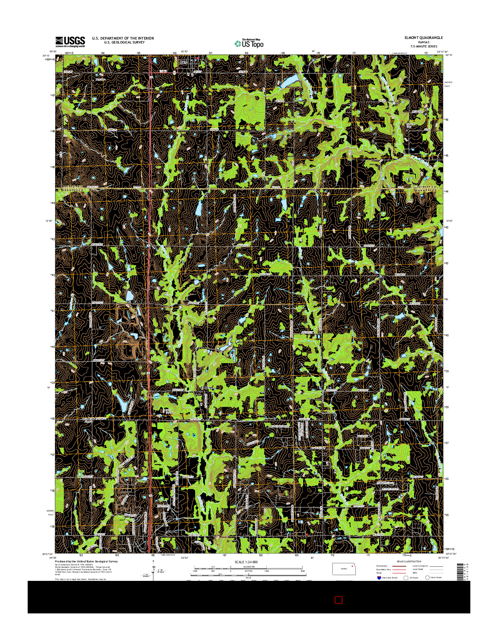 USGS US TOPO 7.5-MINUTE MAP FOR ELMONT, KS 2015