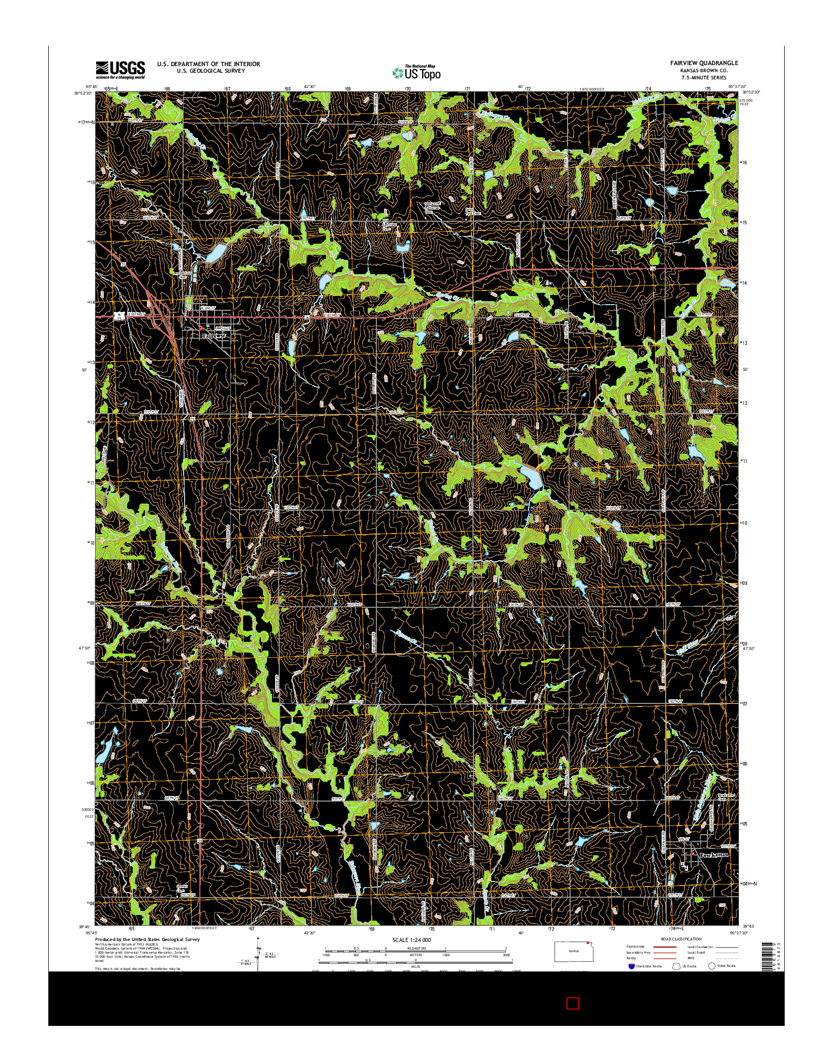 USGS US TOPO 7.5-MINUTE MAP FOR FAIRVIEW, KS 2015