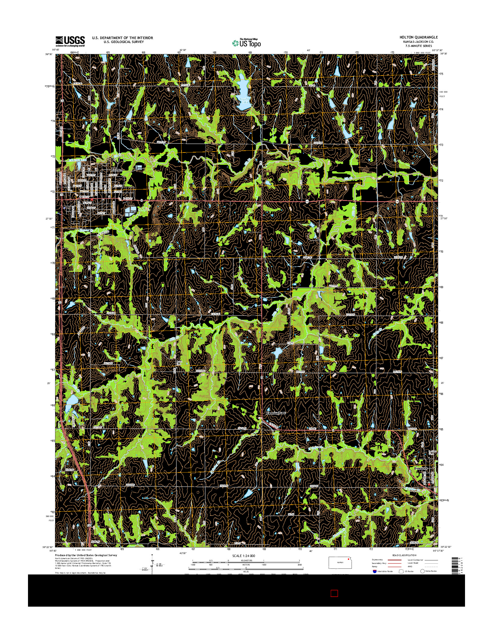 USGS US TOPO 7.5-MINUTE MAP FOR HOLTON, KS 2015