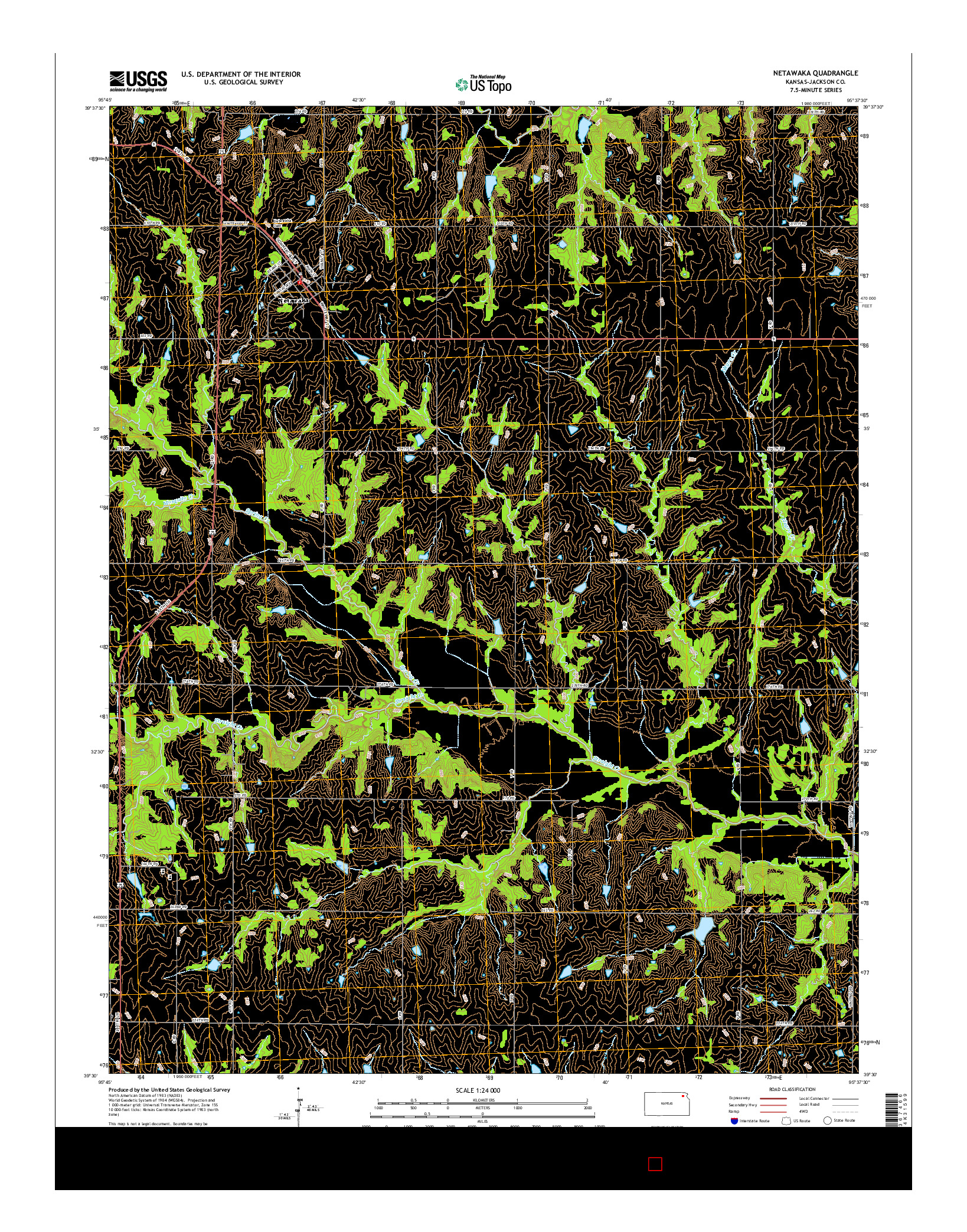USGS US TOPO 7.5-MINUTE MAP FOR NETAWAKA, KS 2015