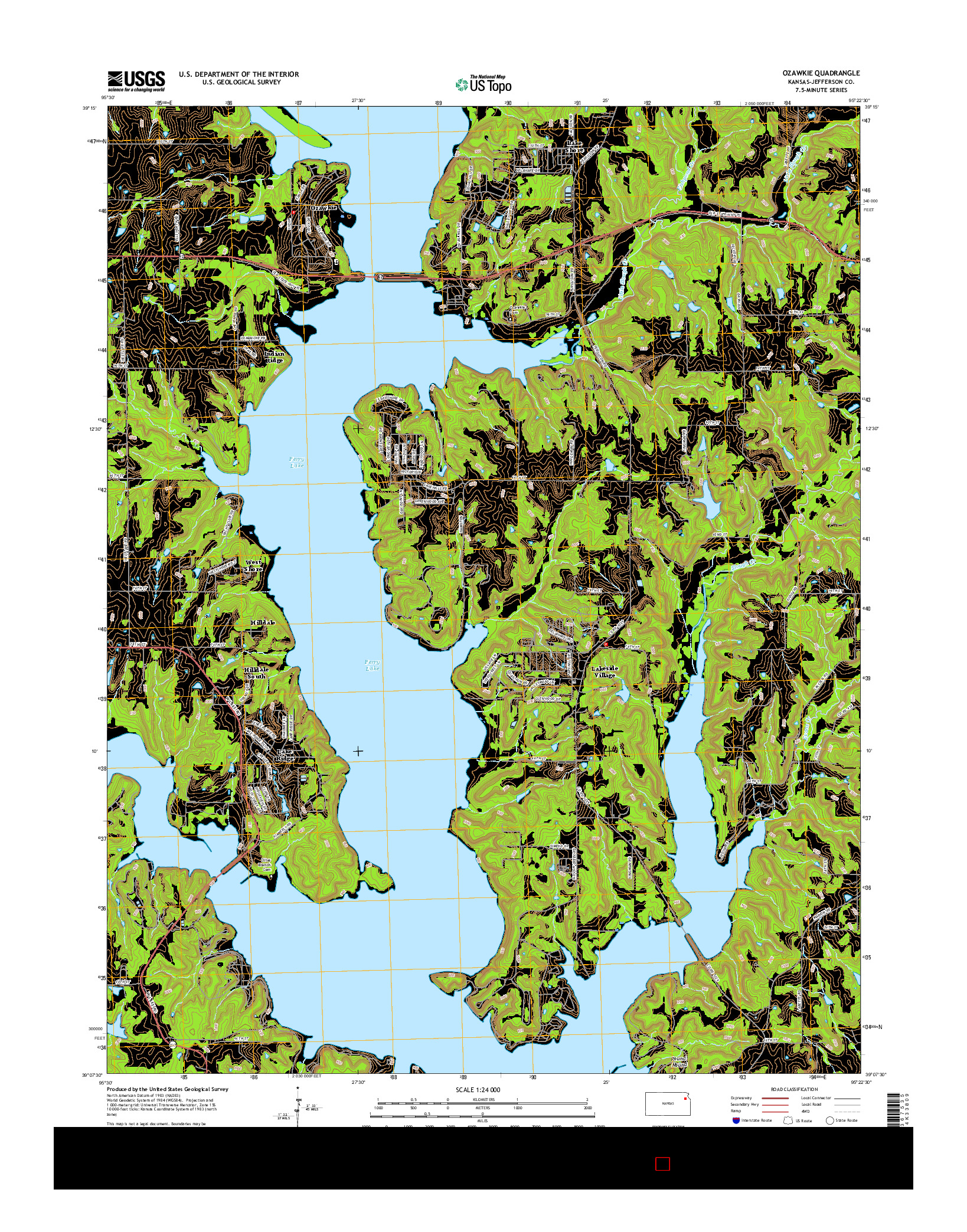 USGS US TOPO 7.5-MINUTE MAP FOR OZAWKIE, KS 2015