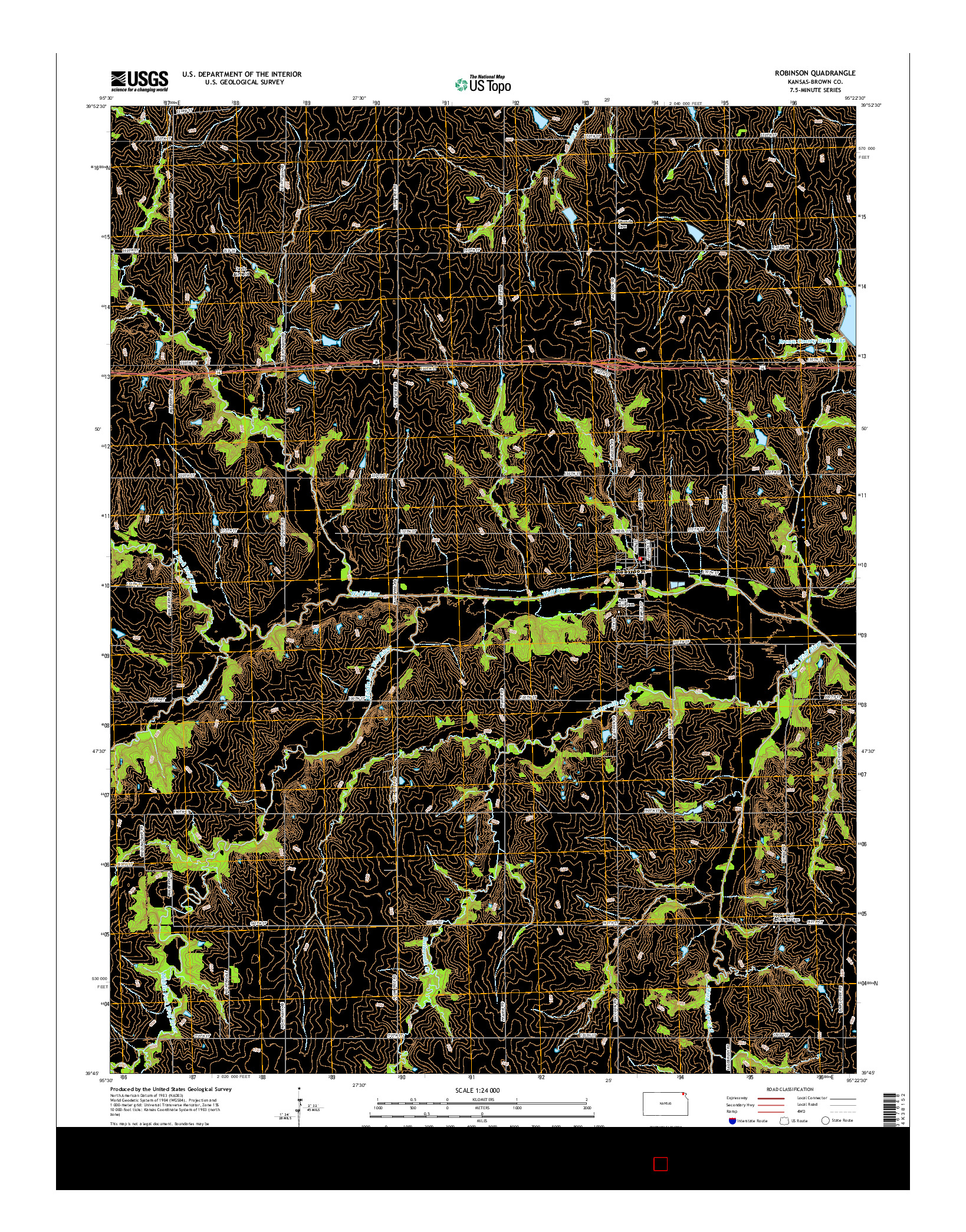 USGS US TOPO 7.5-MINUTE MAP FOR ROBINSON, KS 2015