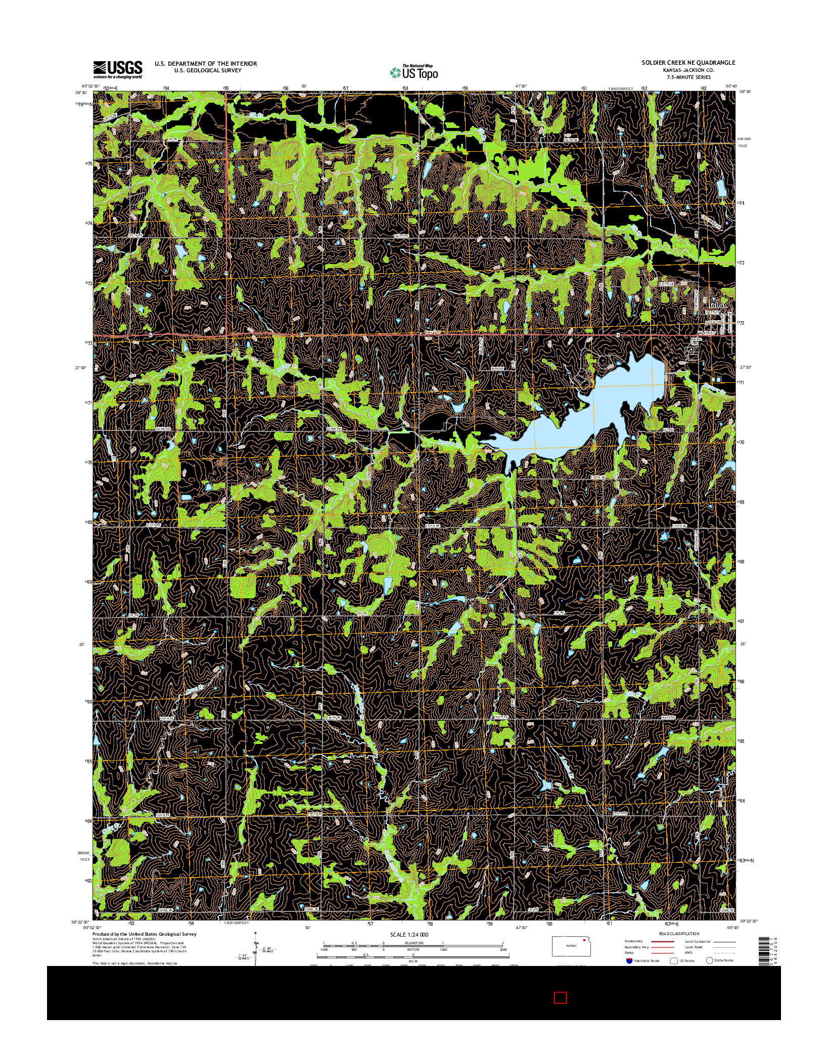 USGS US TOPO 7.5-MINUTE MAP FOR SOLDIER CREEK NE, KS 2015