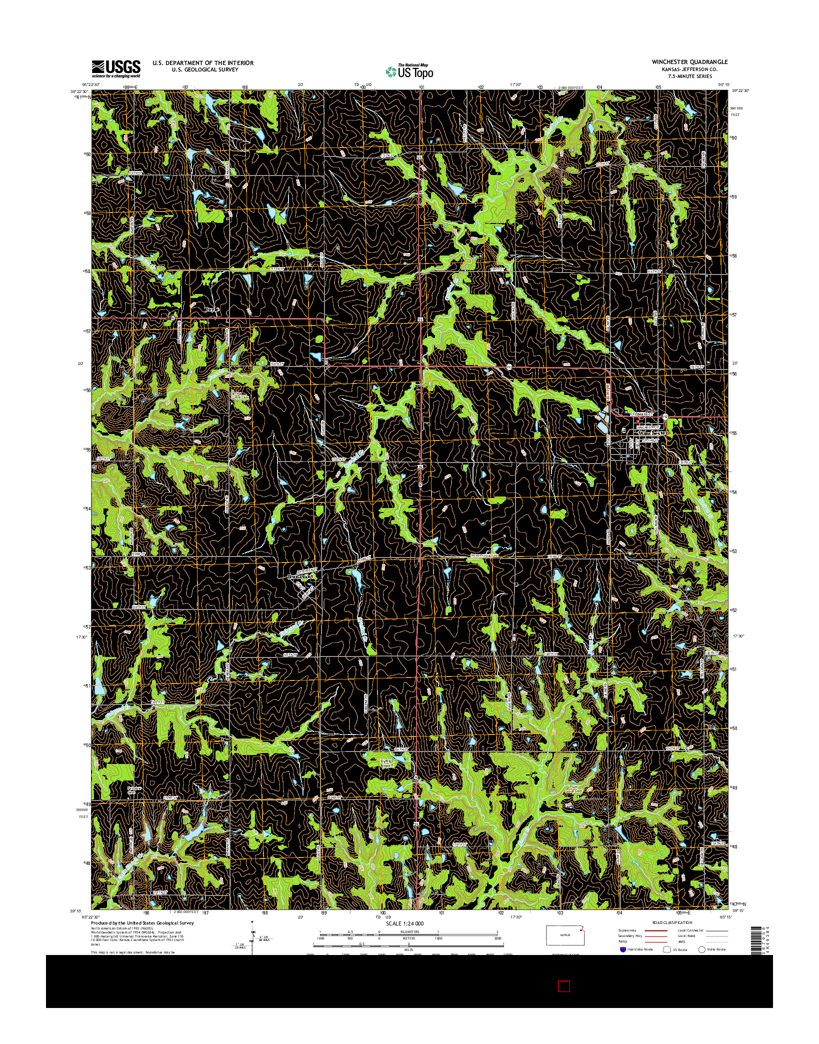 USGS US TOPO 7.5-MINUTE MAP FOR WINCHESTER, KS 2015