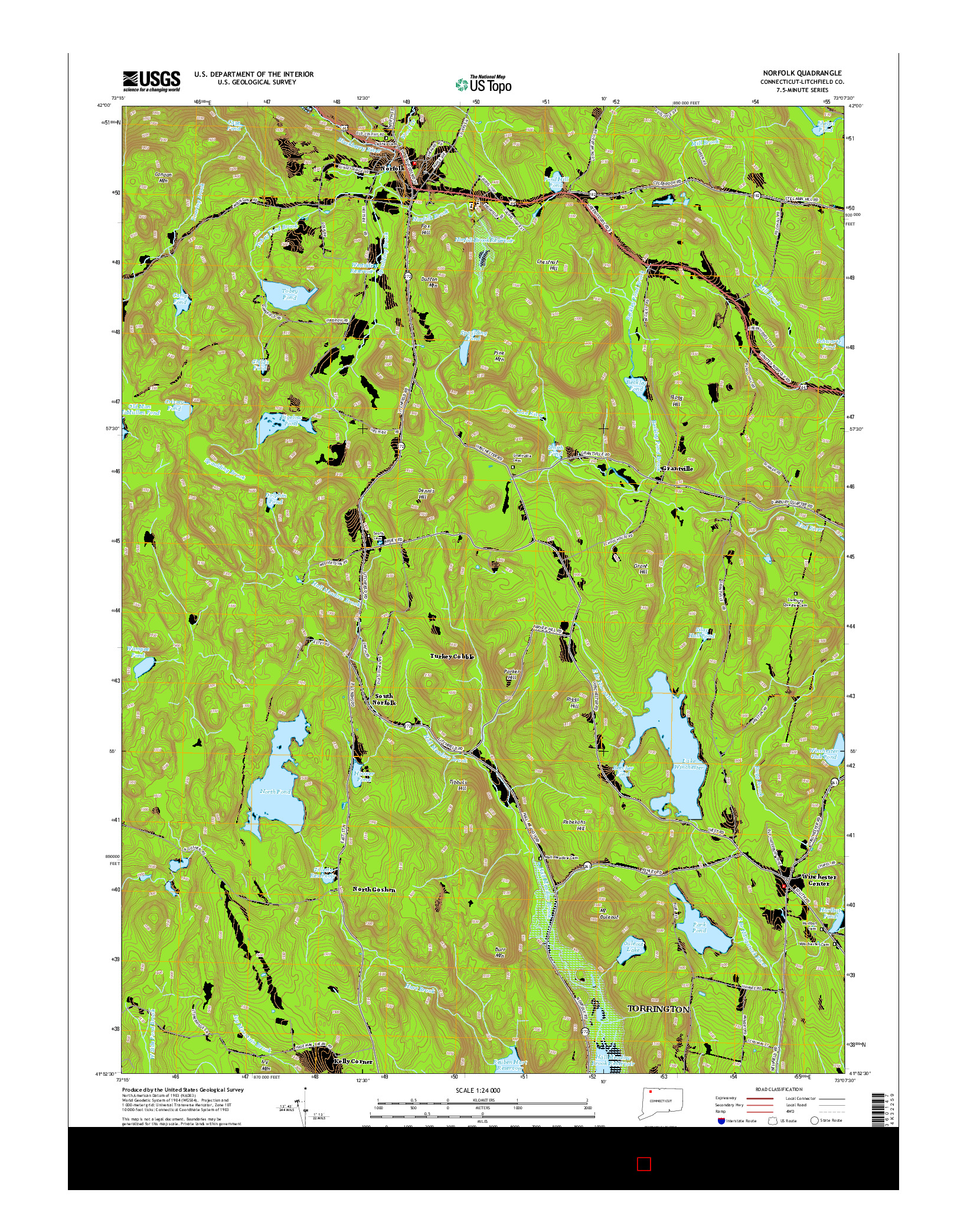 USGS US TOPO 7.5-MINUTE MAP FOR NORFOLK, CT 2015