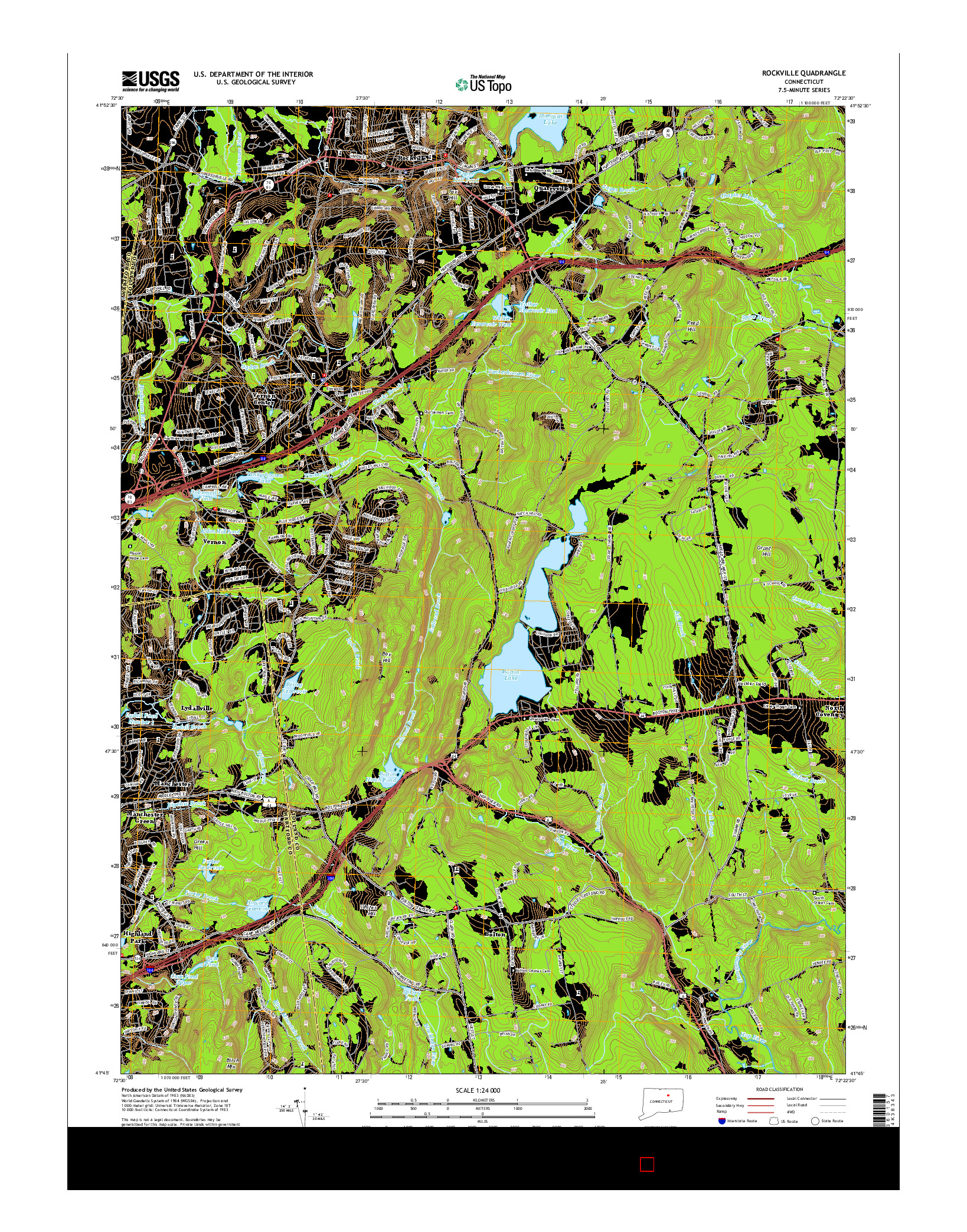 USGS US TOPO 7.5-MINUTE MAP FOR ROCKVILLE, CT 2015