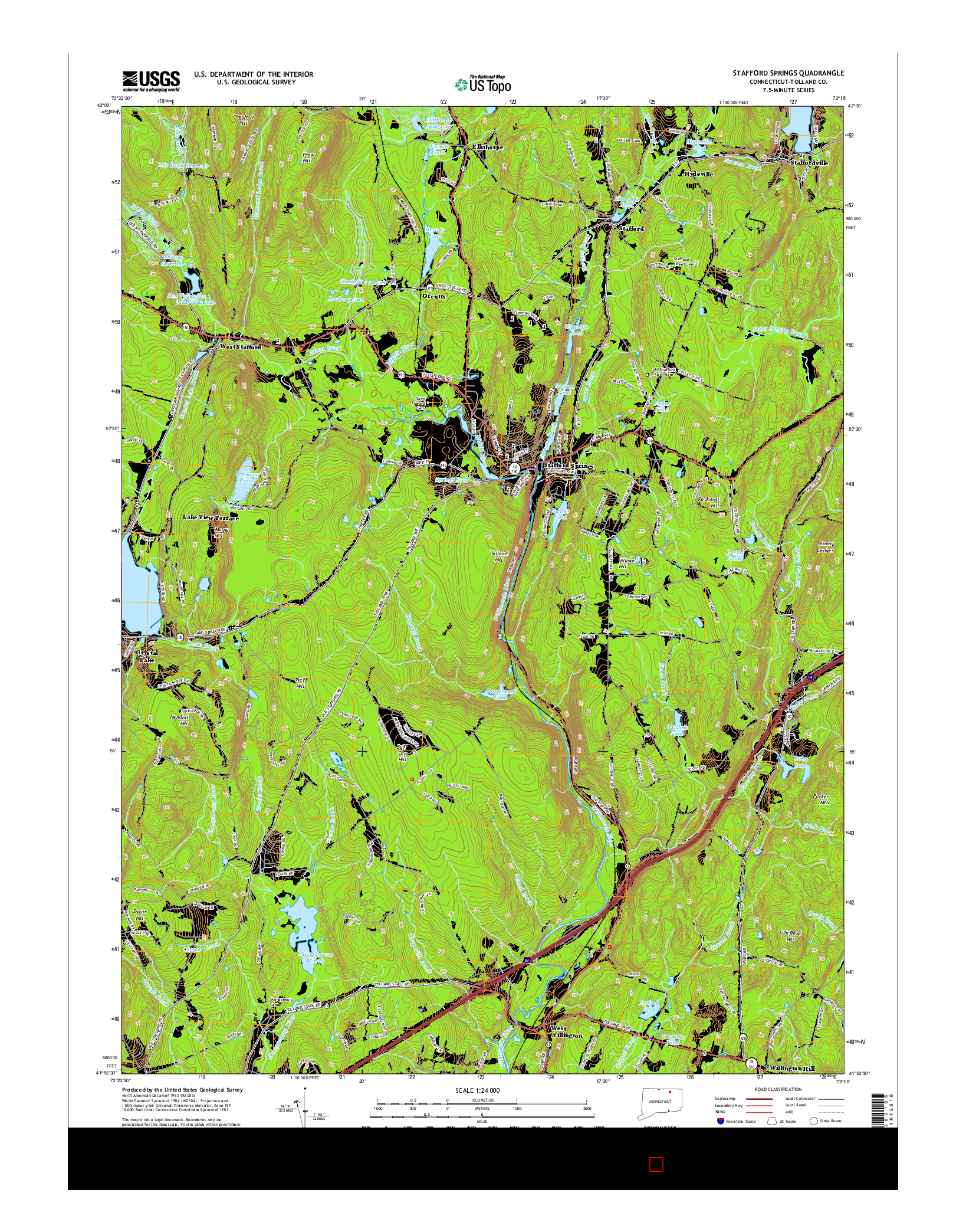 USGS US TOPO 7.5-MINUTE MAP FOR STAFFORD SPRINGS, CT 2015
