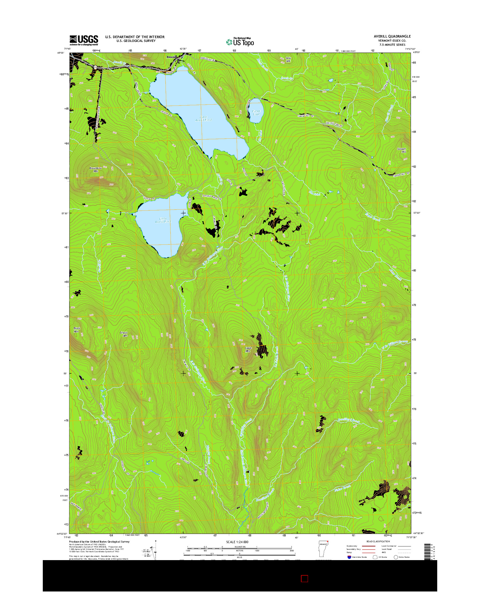 USGS US TOPO 7.5-MINUTE MAP FOR AVERILL, VT 2015