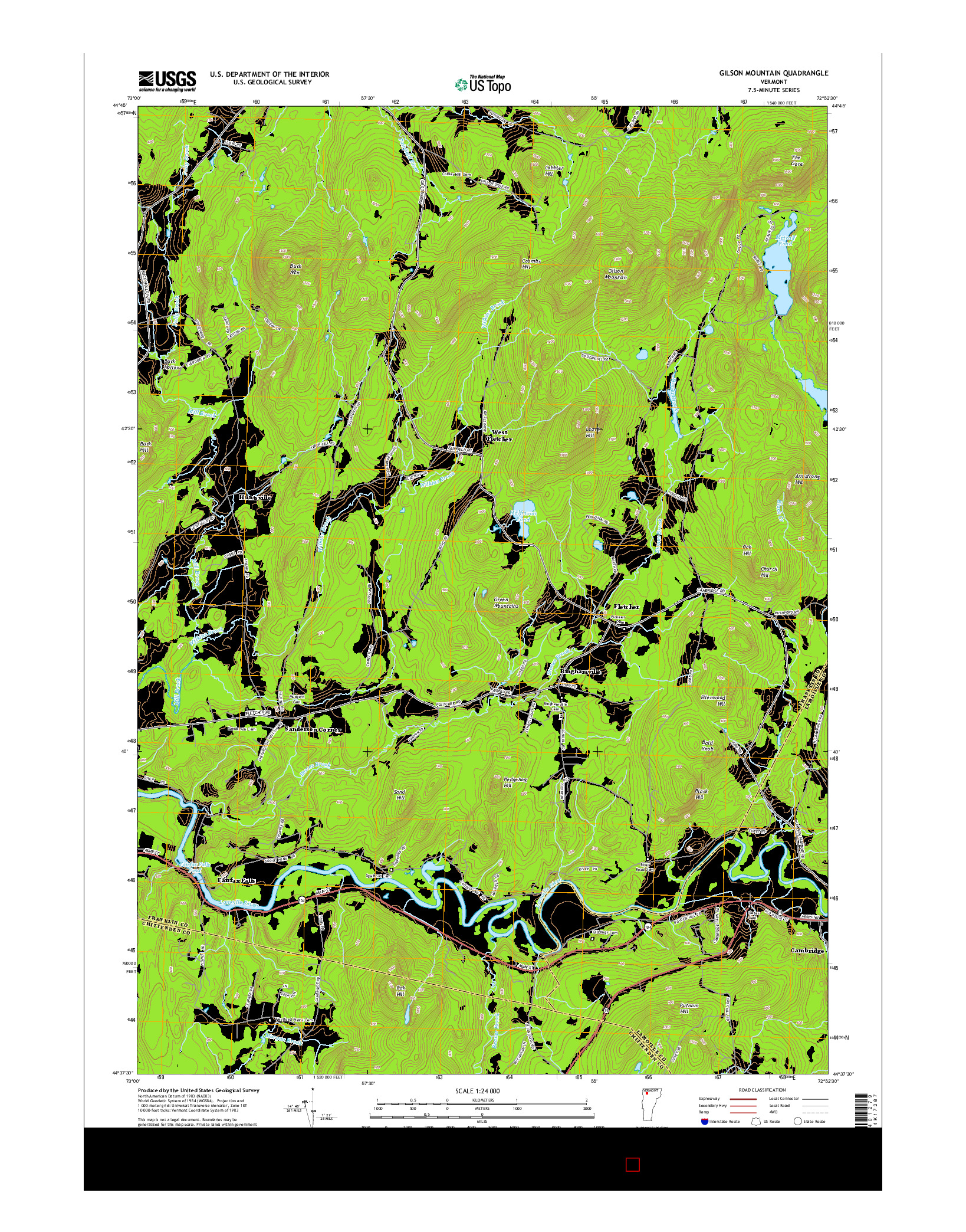 USGS US TOPO 7.5-MINUTE MAP FOR GILSON MOUNTAIN, VT 2015