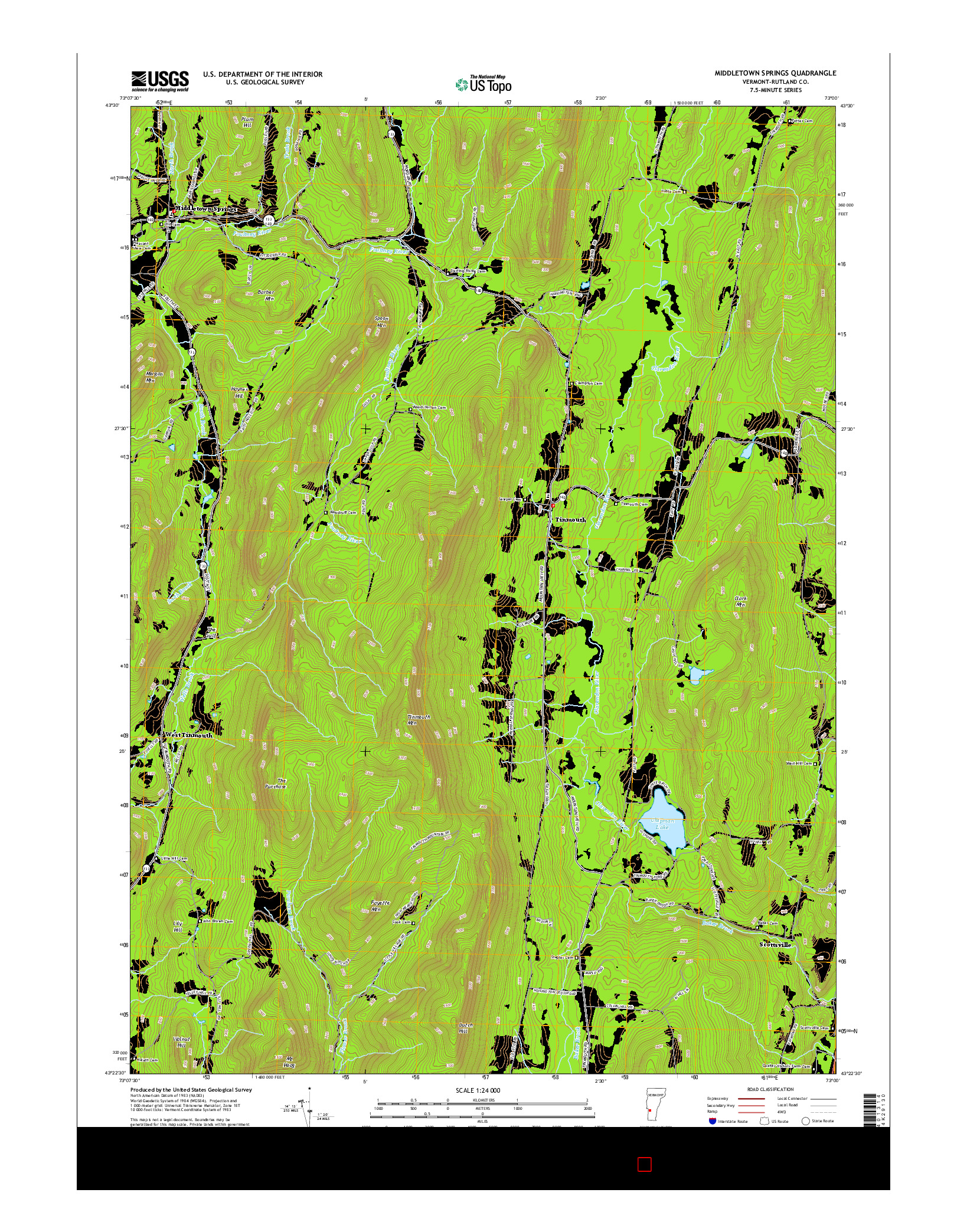 USGS US TOPO 7.5-MINUTE MAP FOR MIDDLETOWN SPRINGS, VT 2015