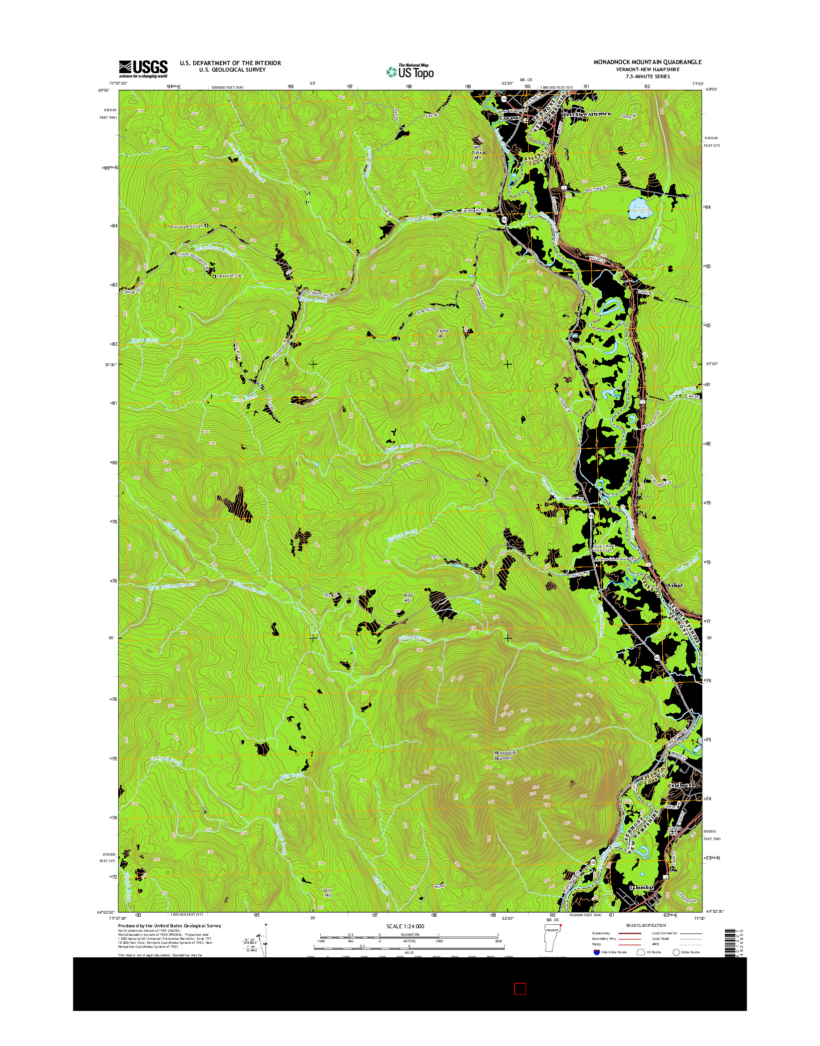 USGS US TOPO 7.5-MINUTE MAP FOR MONADNOCK MOUNTAIN, VT-NH 2015