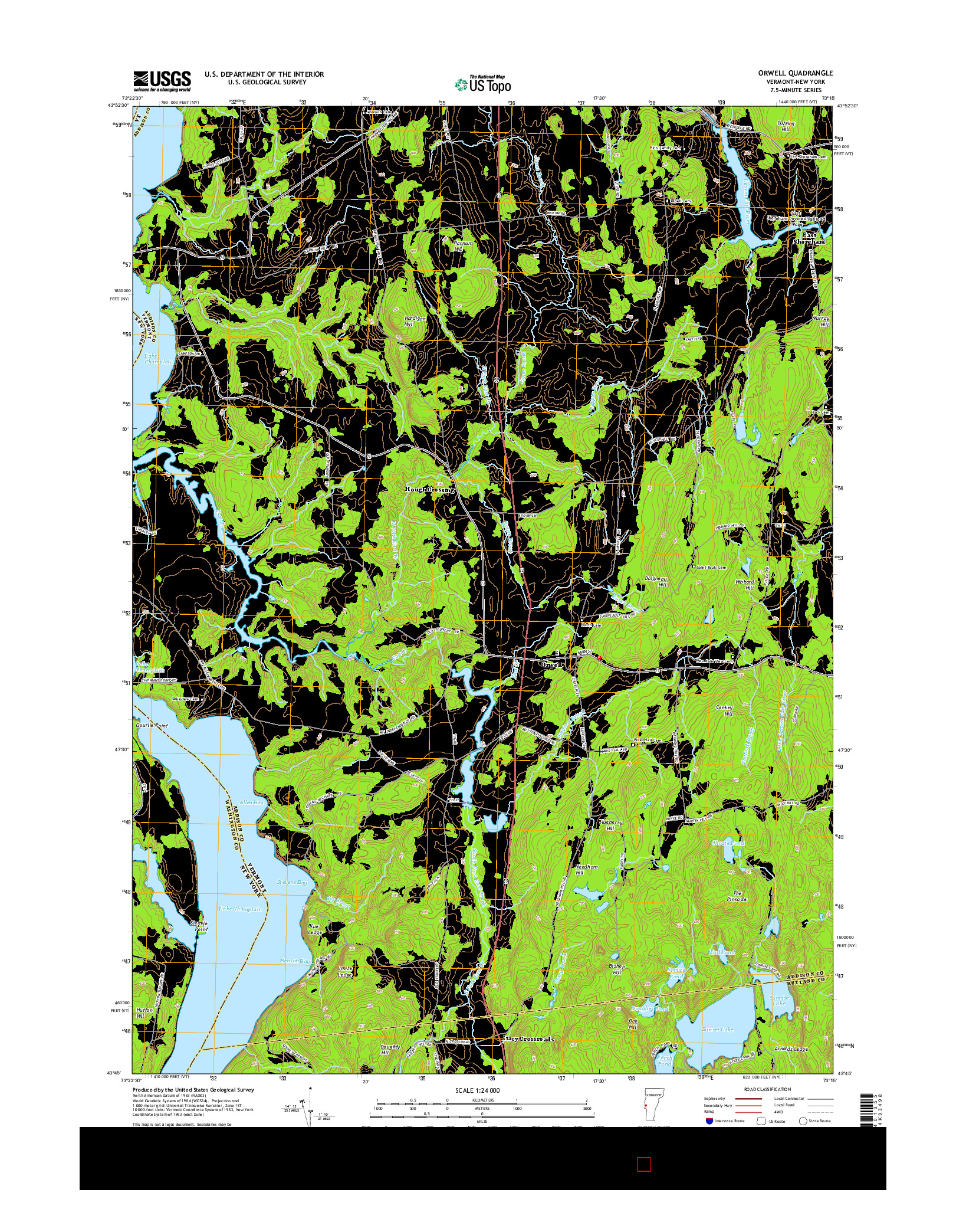 USGS US TOPO 7.5-MINUTE MAP FOR ORWELL, VT-NY 2015