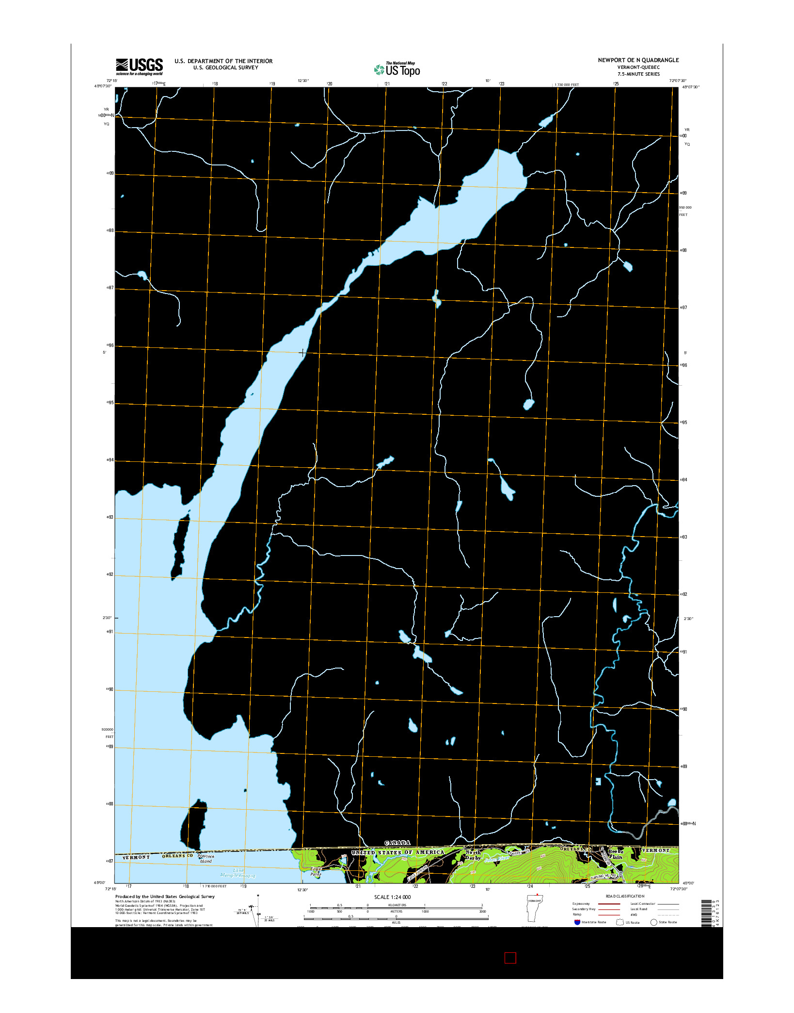 USGS US TOPO 7.5-MINUTE MAP FOR NEWPORT OE N, VT-QC 2015