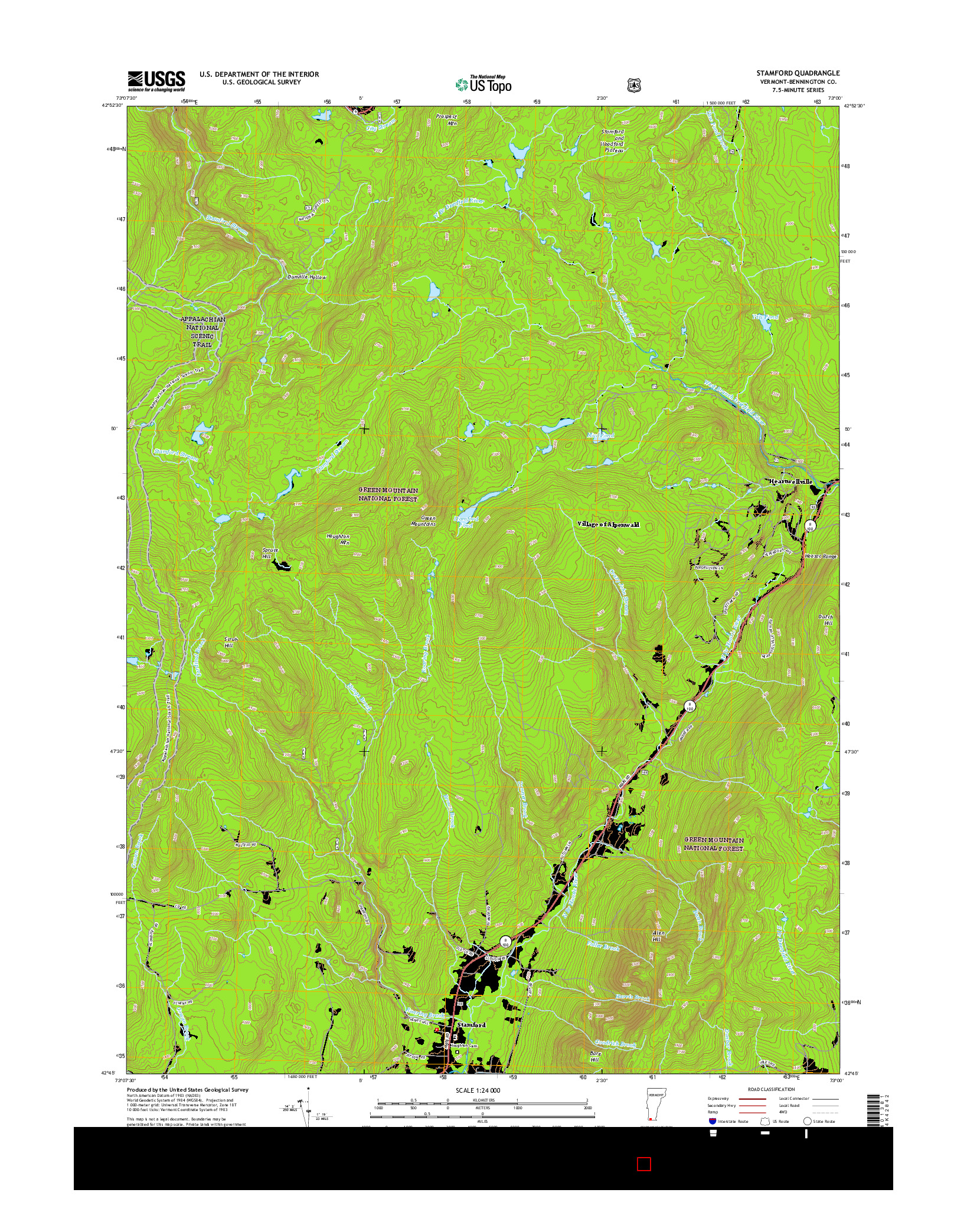 USGS US TOPO 7.5-MINUTE MAP FOR STAMFORD, VT 2015