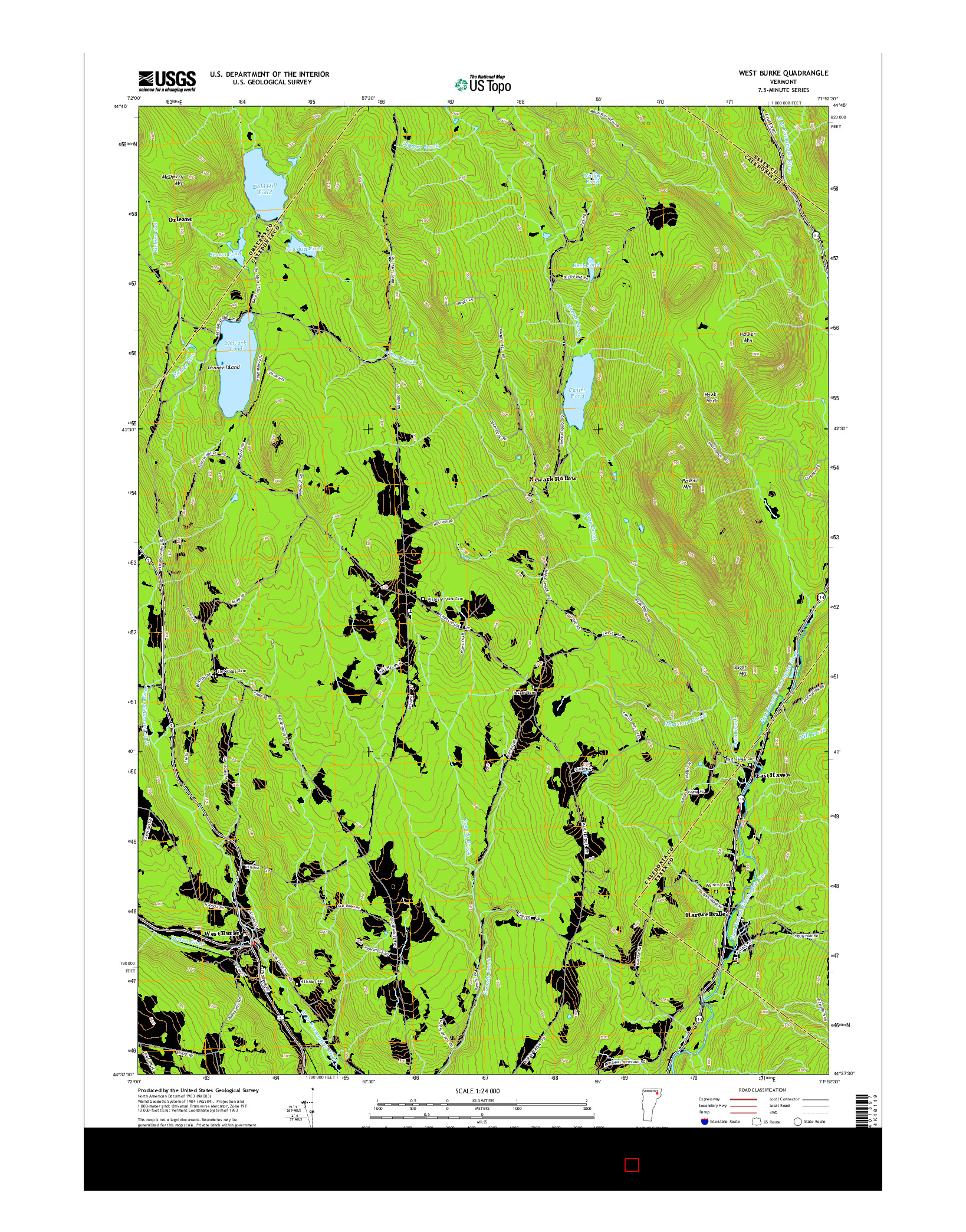 USGS US TOPO 7.5-MINUTE MAP FOR WEST BURKE, VT 2015