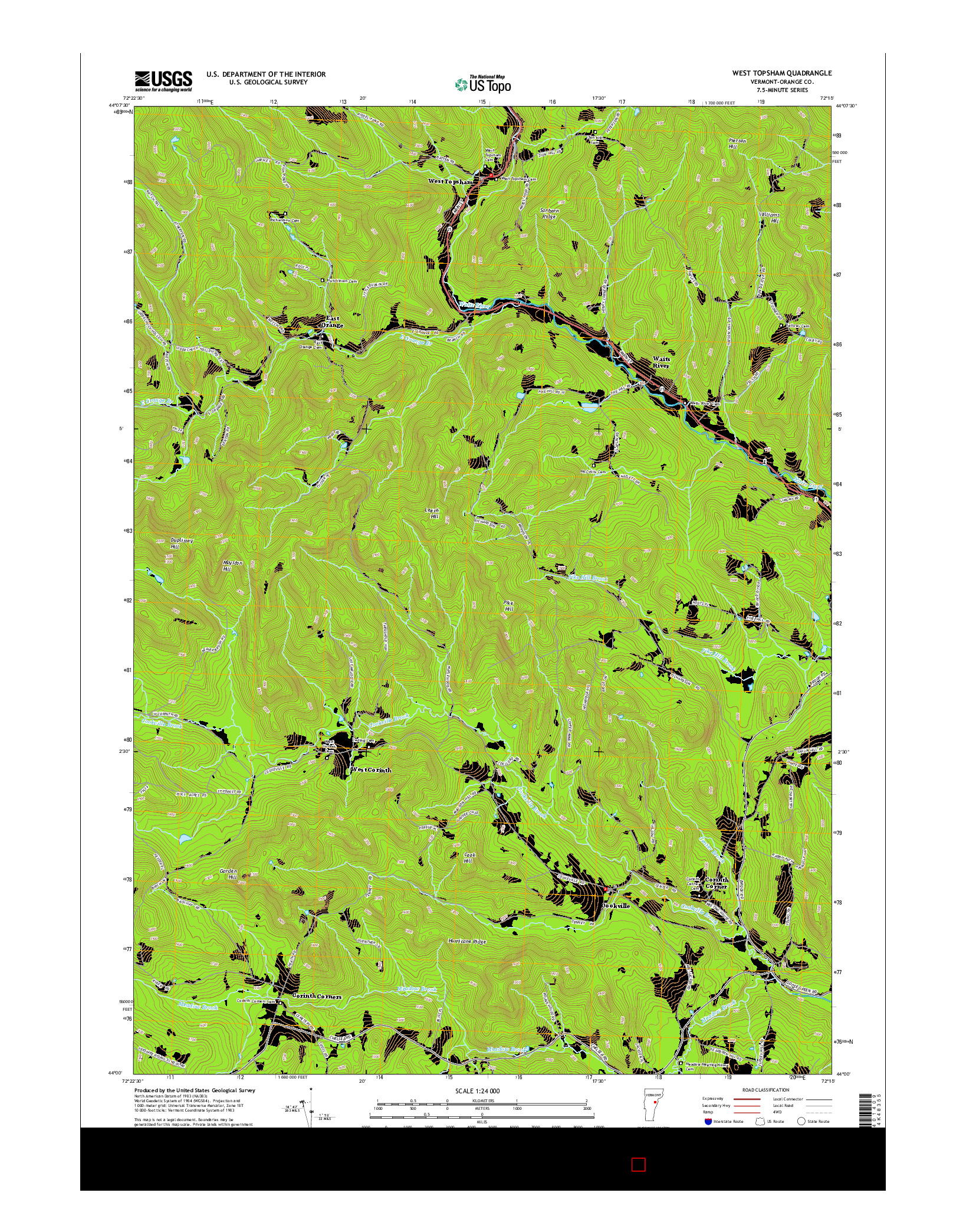 USGS US TOPO 7.5-MINUTE MAP FOR WEST TOPSHAM, VT 2015