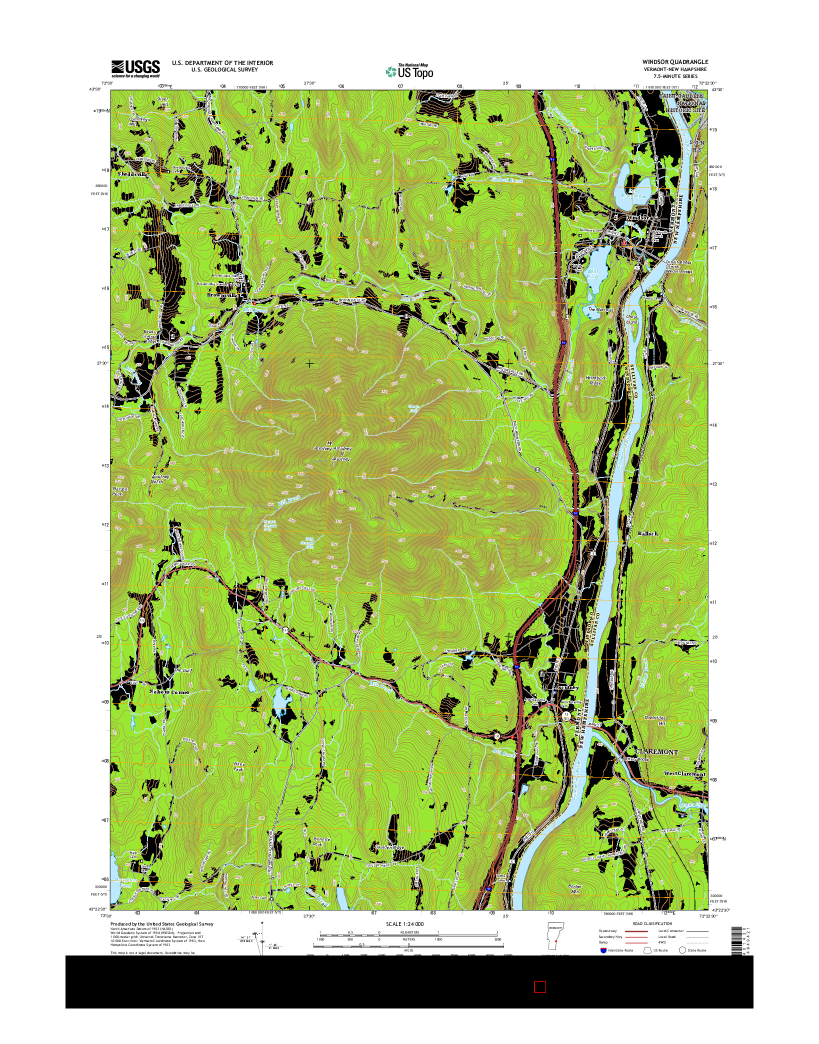 USGS US TOPO 7.5-MINUTE MAP FOR WINDSOR, VT-NH 2015