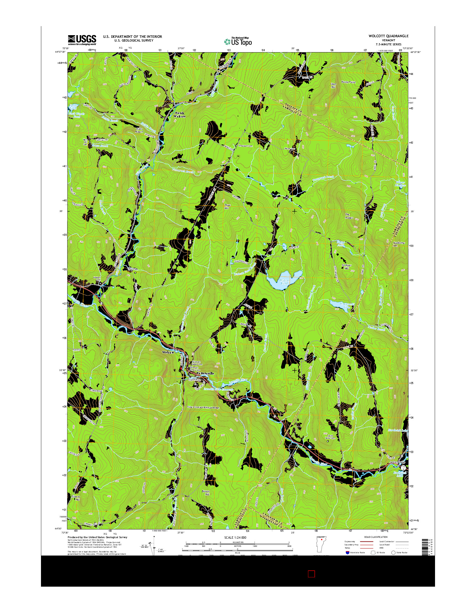 USGS US TOPO 7.5-MINUTE MAP FOR WOLCOTT, VT 2015