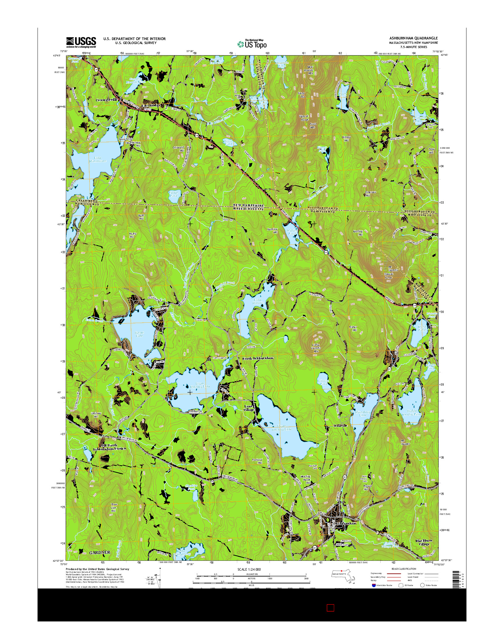 USGS US TOPO 7.5-MINUTE MAP FOR ASHBURNHAM, MA-NH 2015