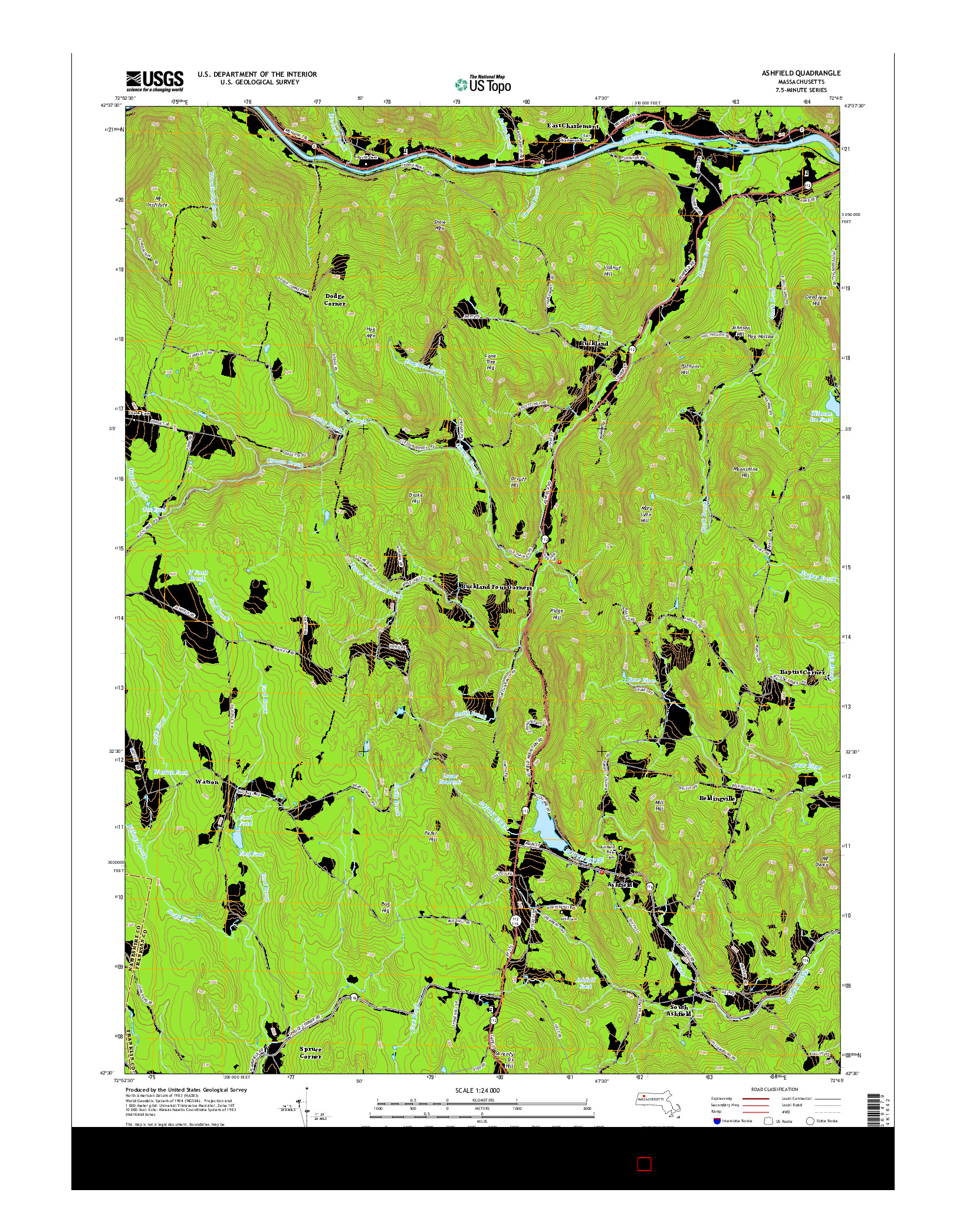 USGS US TOPO 7.5-MINUTE MAP FOR ASHFIELD, MA 2015