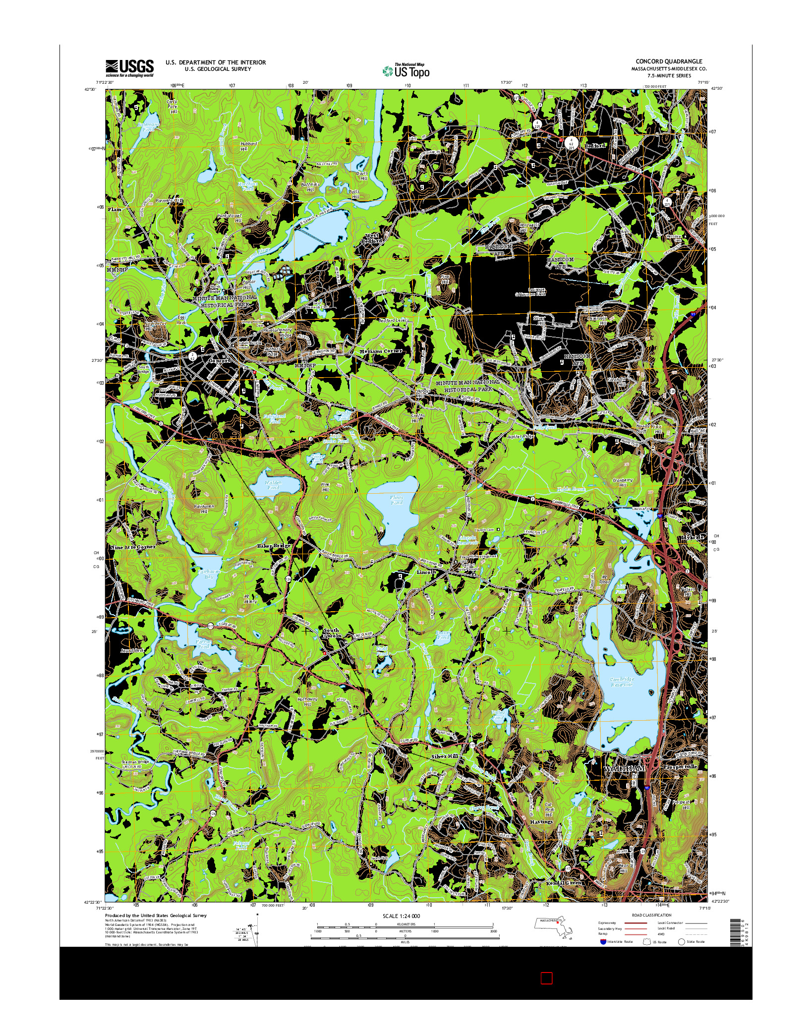 USGS US TOPO 7.5-MINUTE MAP FOR CONCORD, MA 2015