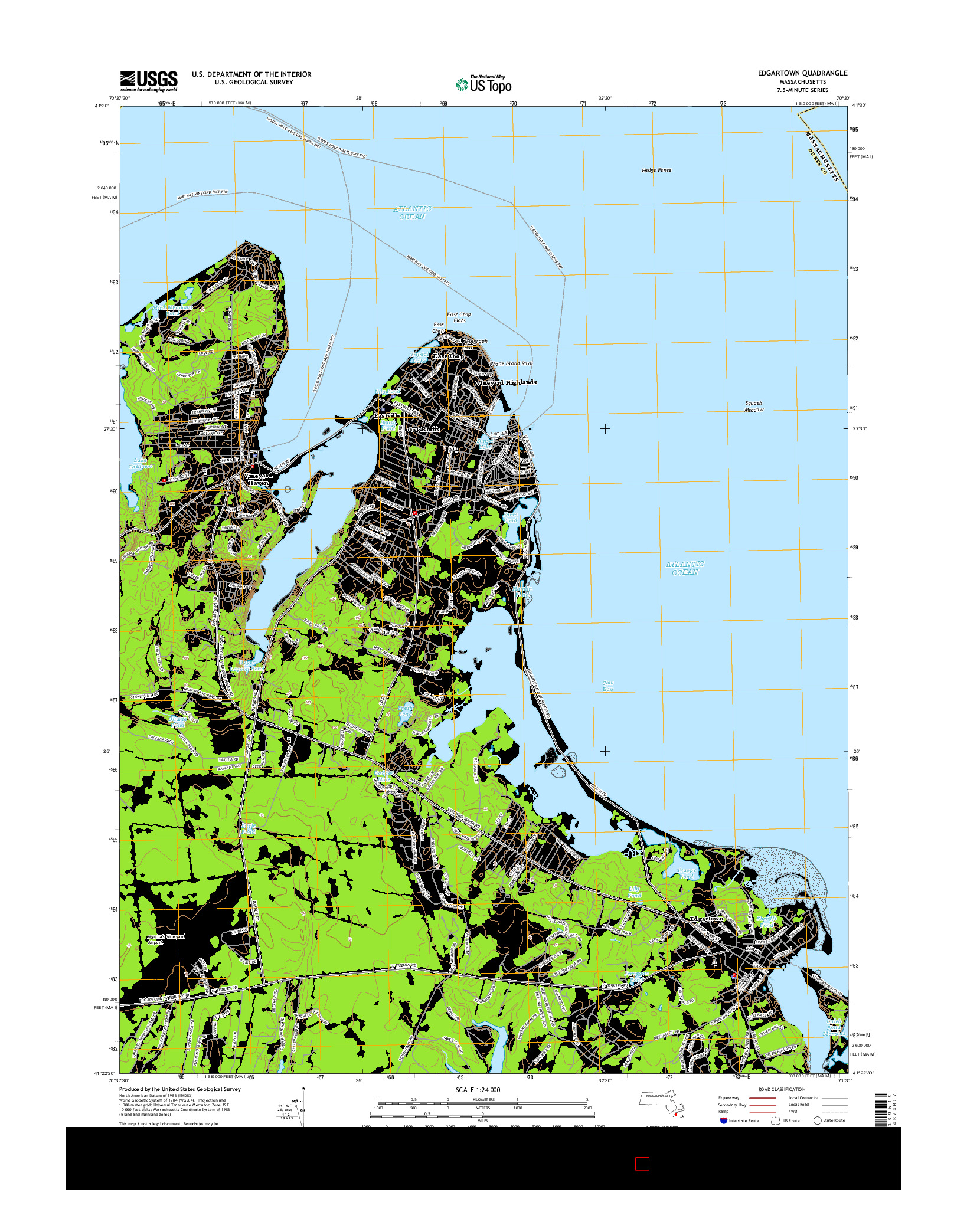 USGS US TOPO 7.5-MINUTE MAP FOR EDGARTOWN, MA 2015