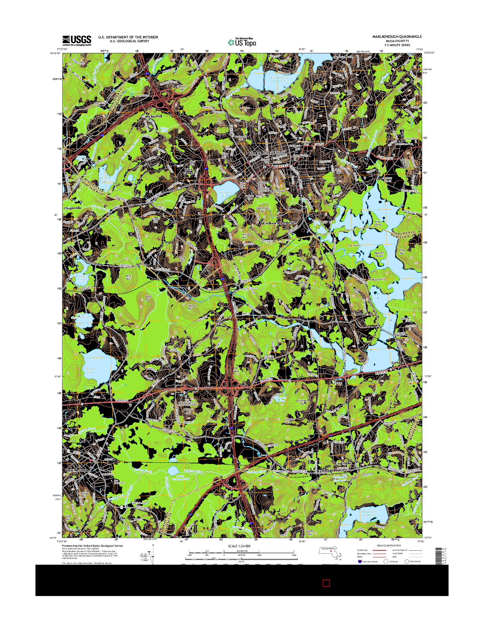 USGS US TOPO 7.5-MINUTE MAP FOR MARLBOROUGH, MA 2015