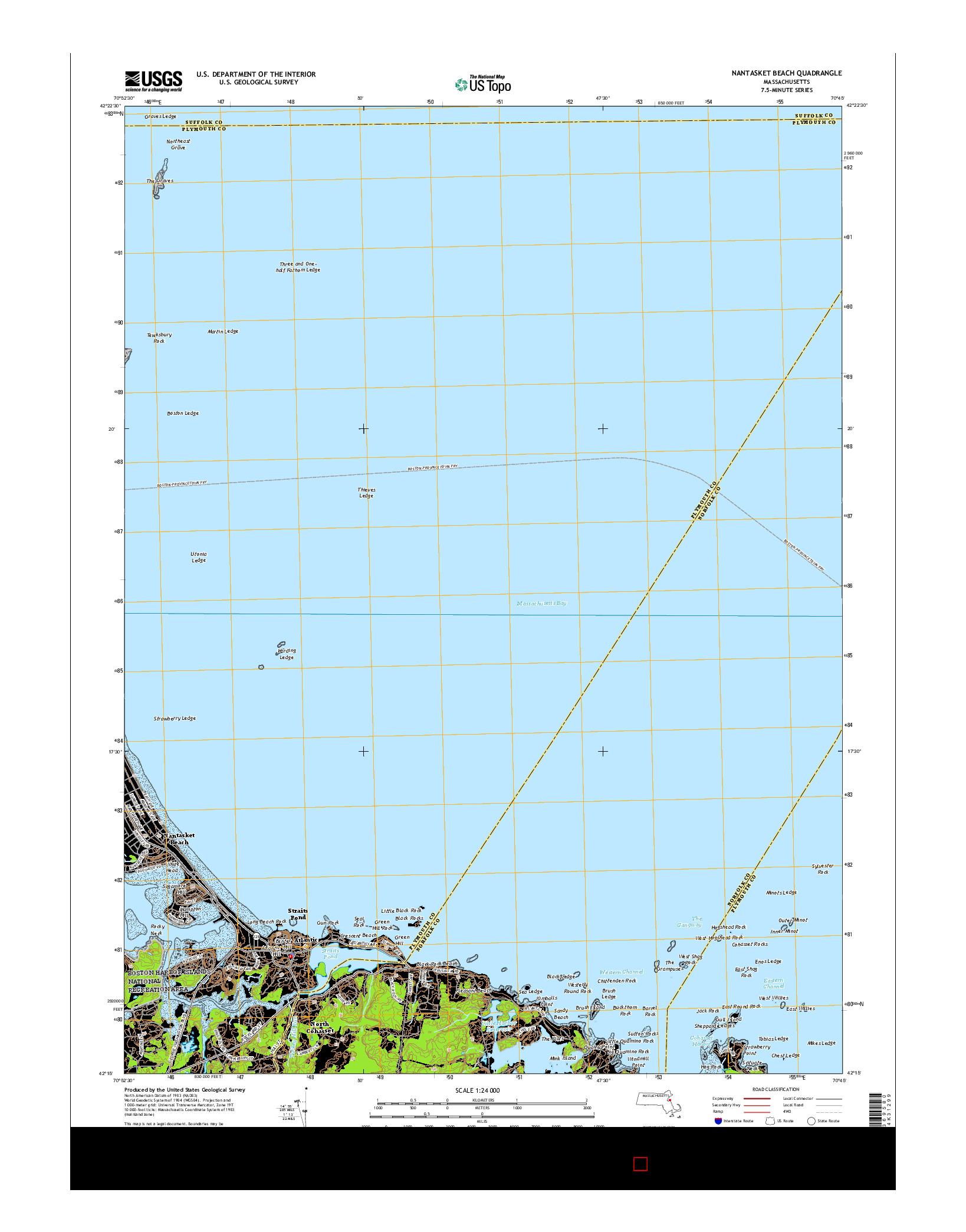 USGS US TOPO 7.5-MINUTE MAP FOR NANTASKET BEACH, MA 2015