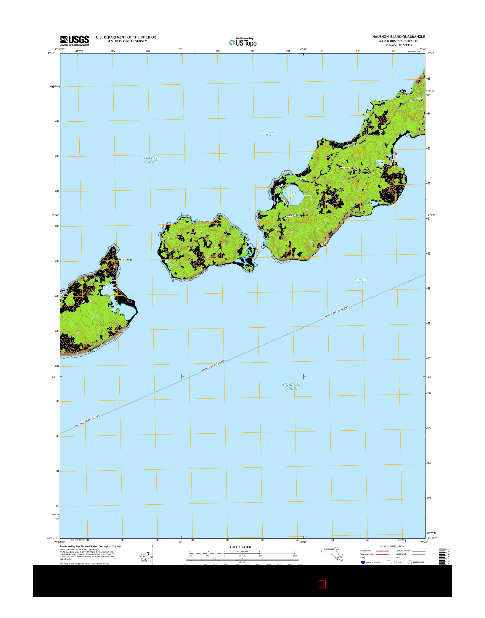 USGS US TOPO 7.5-MINUTE MAP FOR NAUSHON ISLAND, MA 2015
