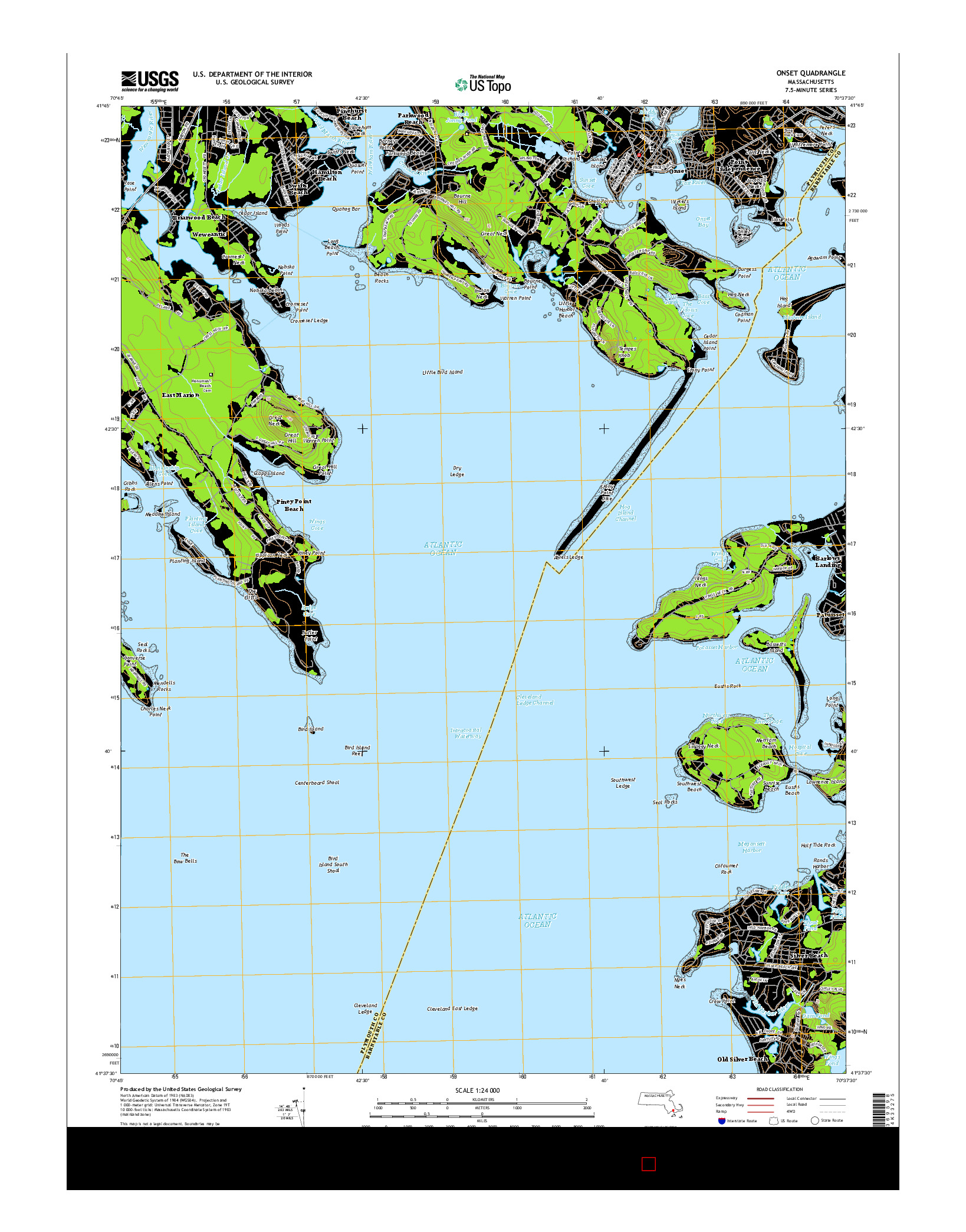 USGS US TOPO 7.5-MINUTE MAP FOR ONSET, MA 2015