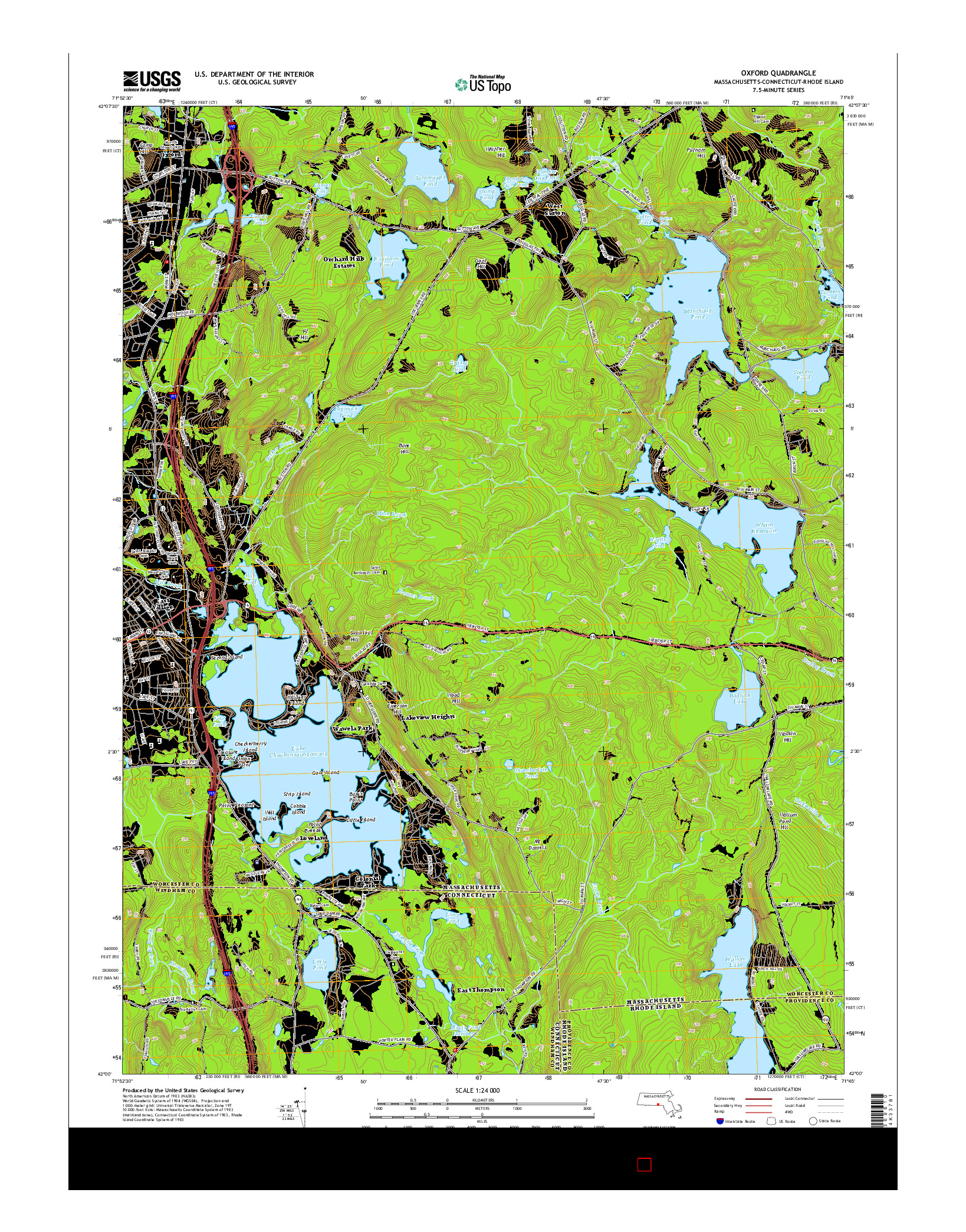 USGS US TOPO 7.5-MINUTE MAP FOR OXFORD, MA-CT-RI 2015