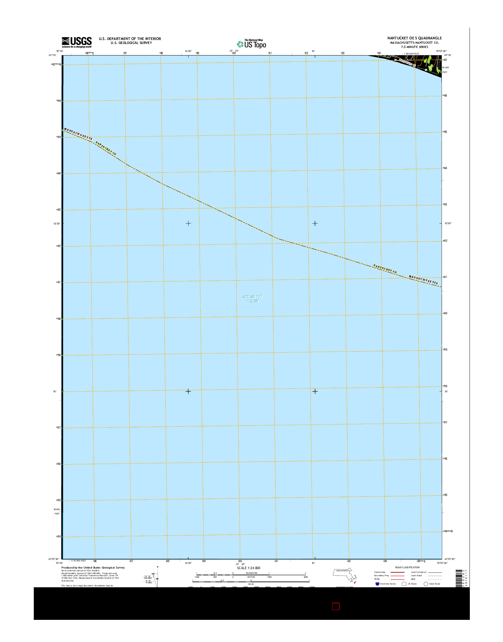 USGS US TOPO 7.5-MINUTE MAP FOR NANTUCKET OE S, MA 2015