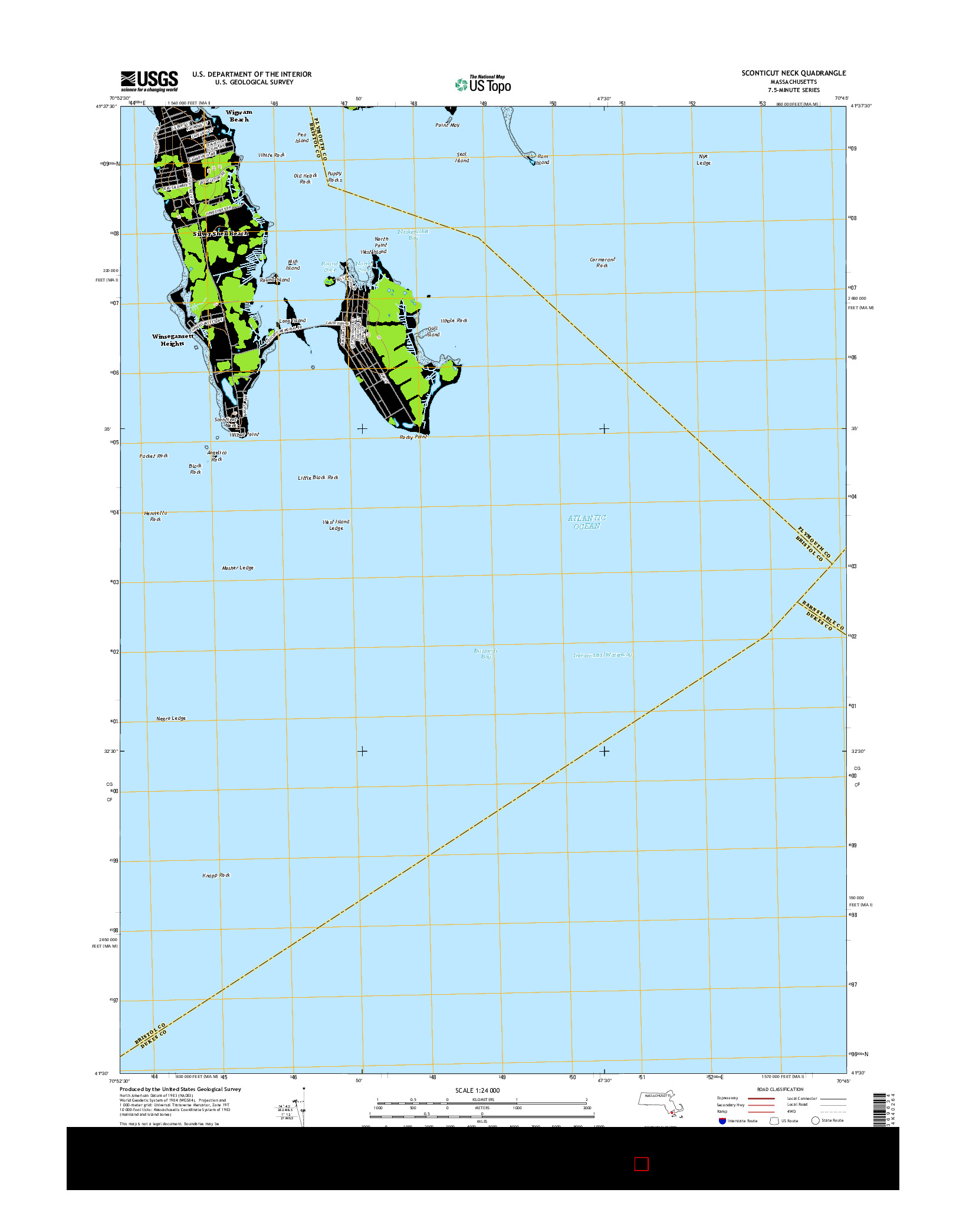 USGS US TOPO 7.5-MINUTE MAP FOR SCONTICUT NECK, MA 2015