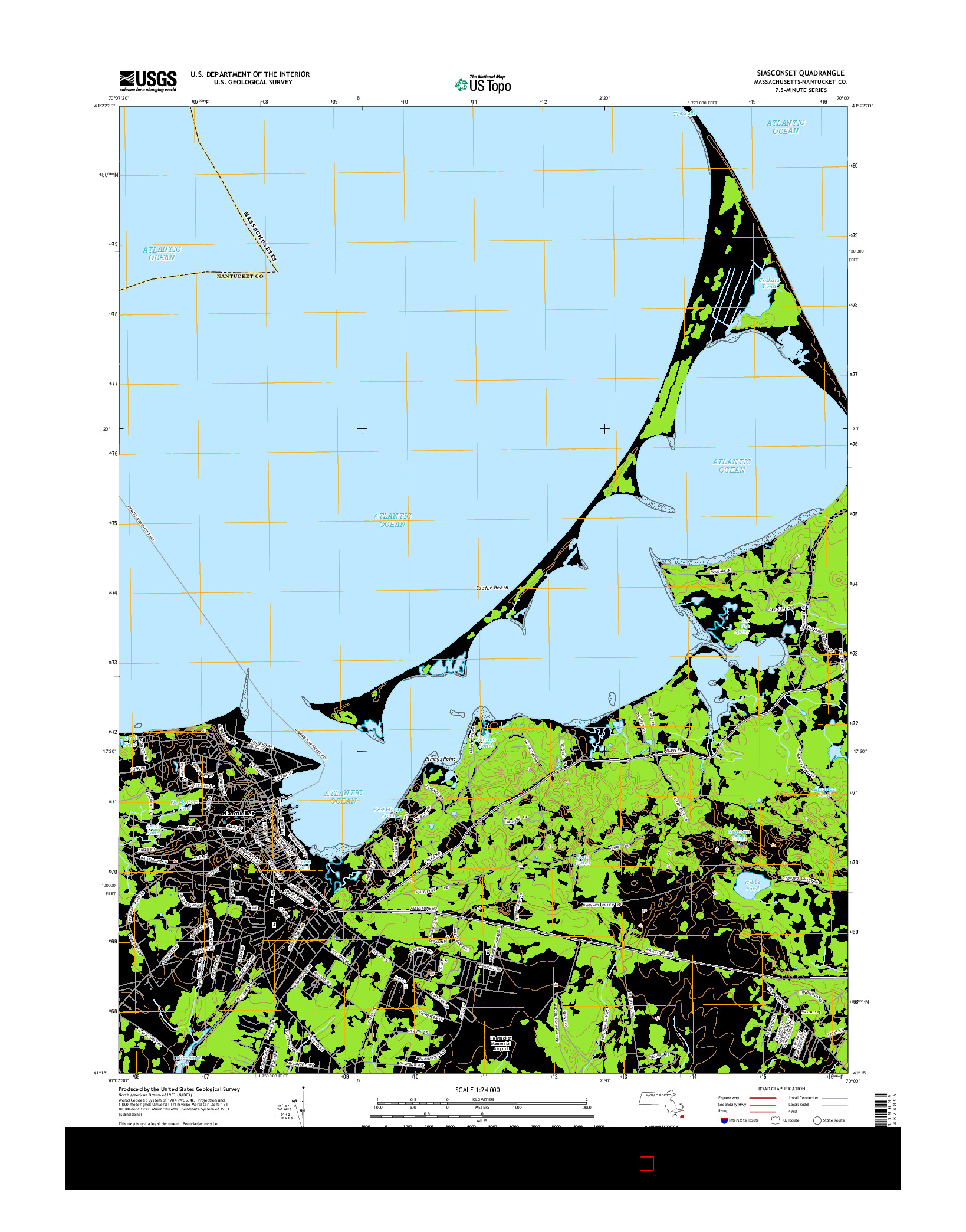 USGS US TOPO 7.5-MINUTE MAP FOR SIASCONSET, MA 2015