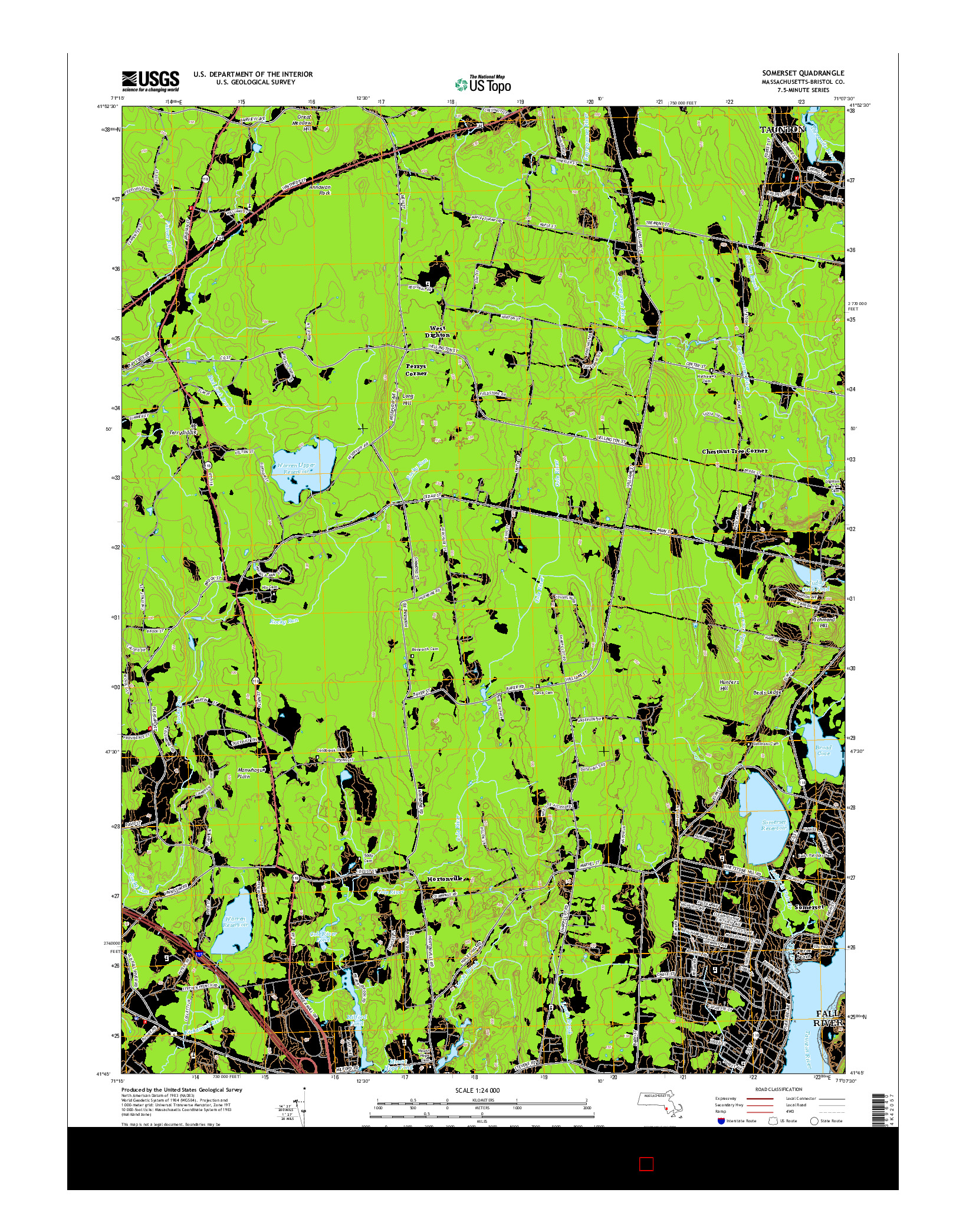 USGS US TOPO 7.5-MINUTE MAP FOR SOMERSET, MA 2015