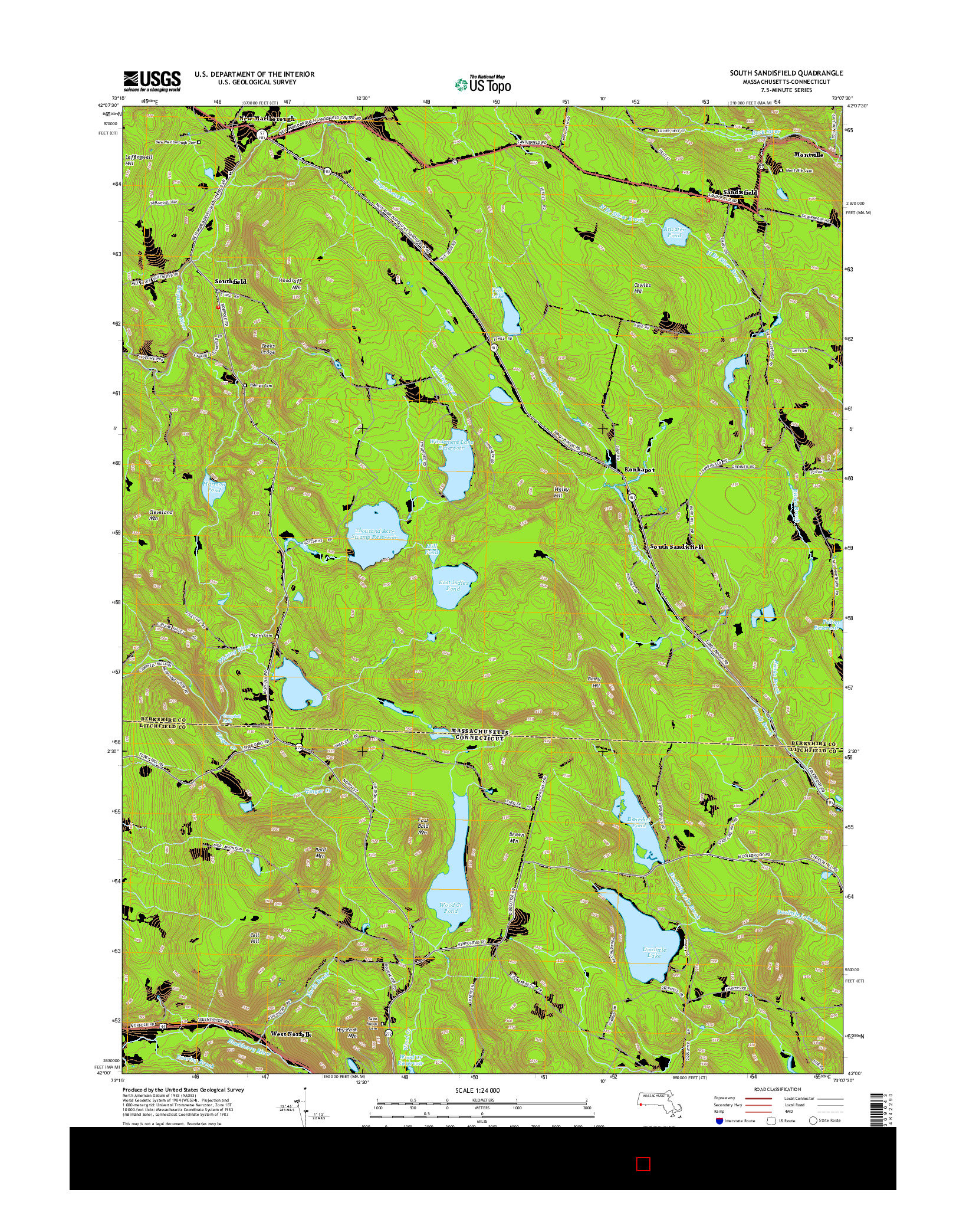 USGS US TOPO 7.5-MINUTE MAP FOR SOUTH SANDISFIELD, MA-CT 2015